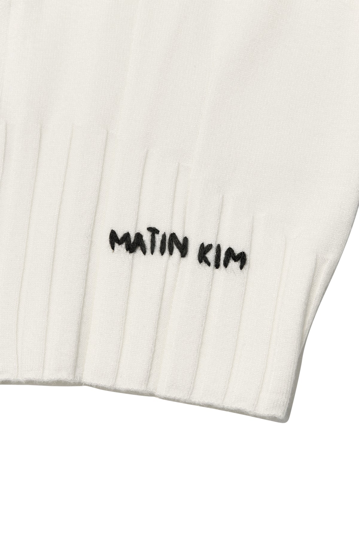 Matin Kim - Round Neck Zip Up Crop Cardigan (Ivory) product image 5 | TRAB K-Fashion Australia