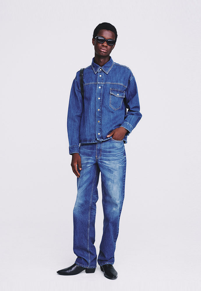 Tonywack - Straight Cut Denim Jeans (Mid Blue) product image 1 | TRAB K-Fashion Australia