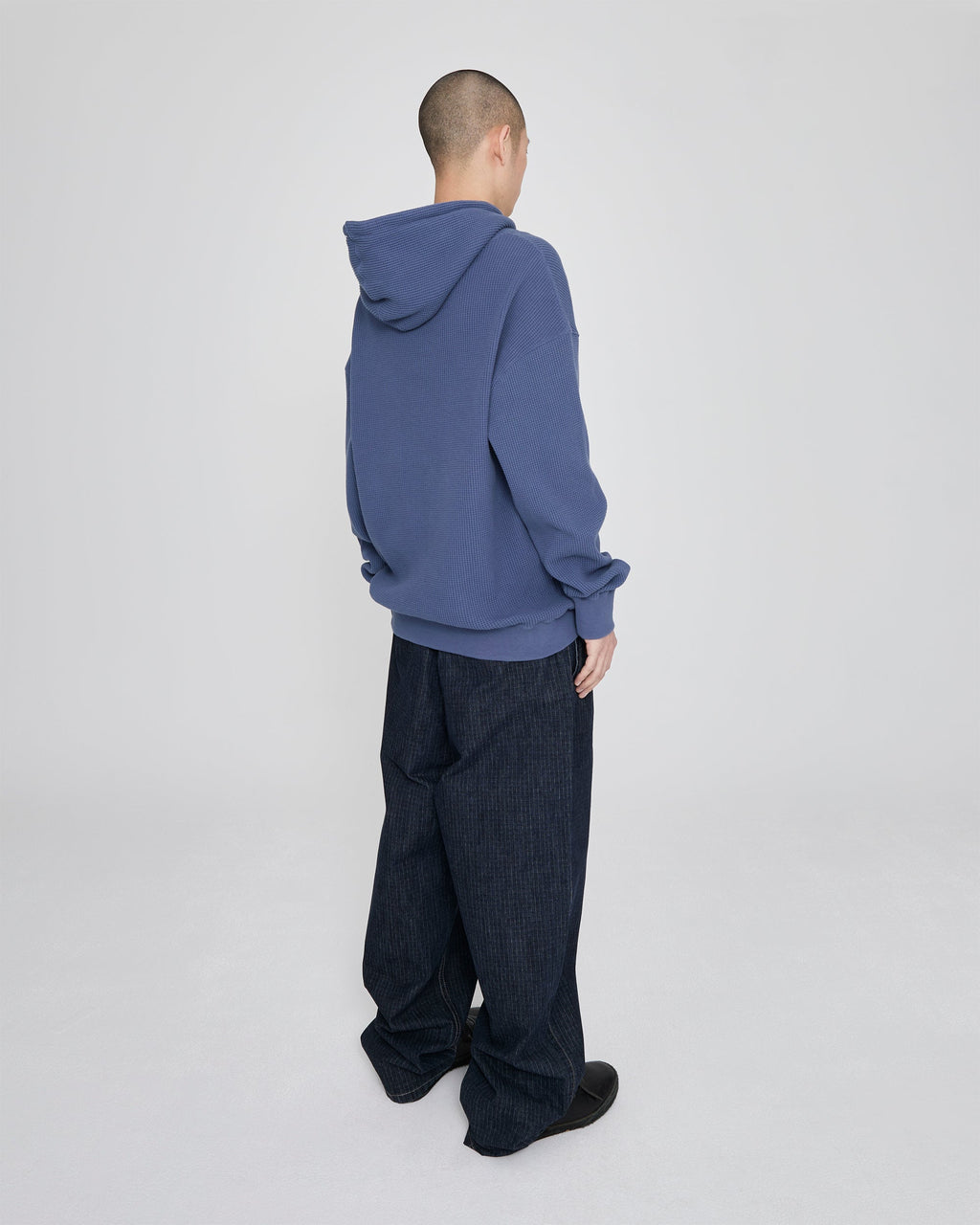 yeseyesee - Y.E.S Waffle Hoodie (Smoky Blue) product image 9 | TRAB K-Fashion Australia