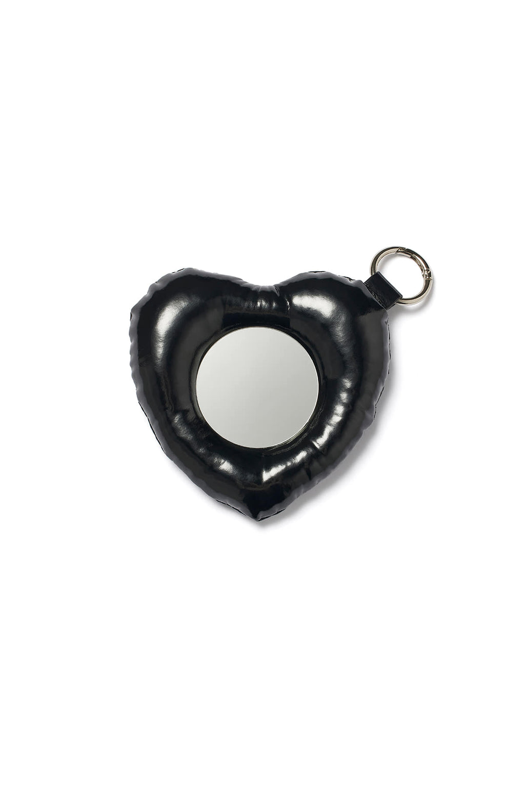 Matin Kim - Puffer Heart Mirror Keyring (Black) product image 2 | TRAB K-Fashion Australia