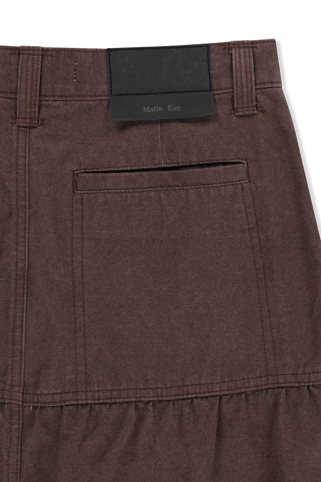 Matin Kim - Vintage Pocket Midi Skirt (Brown) product image 5 | TRAB K-Fashion Australia