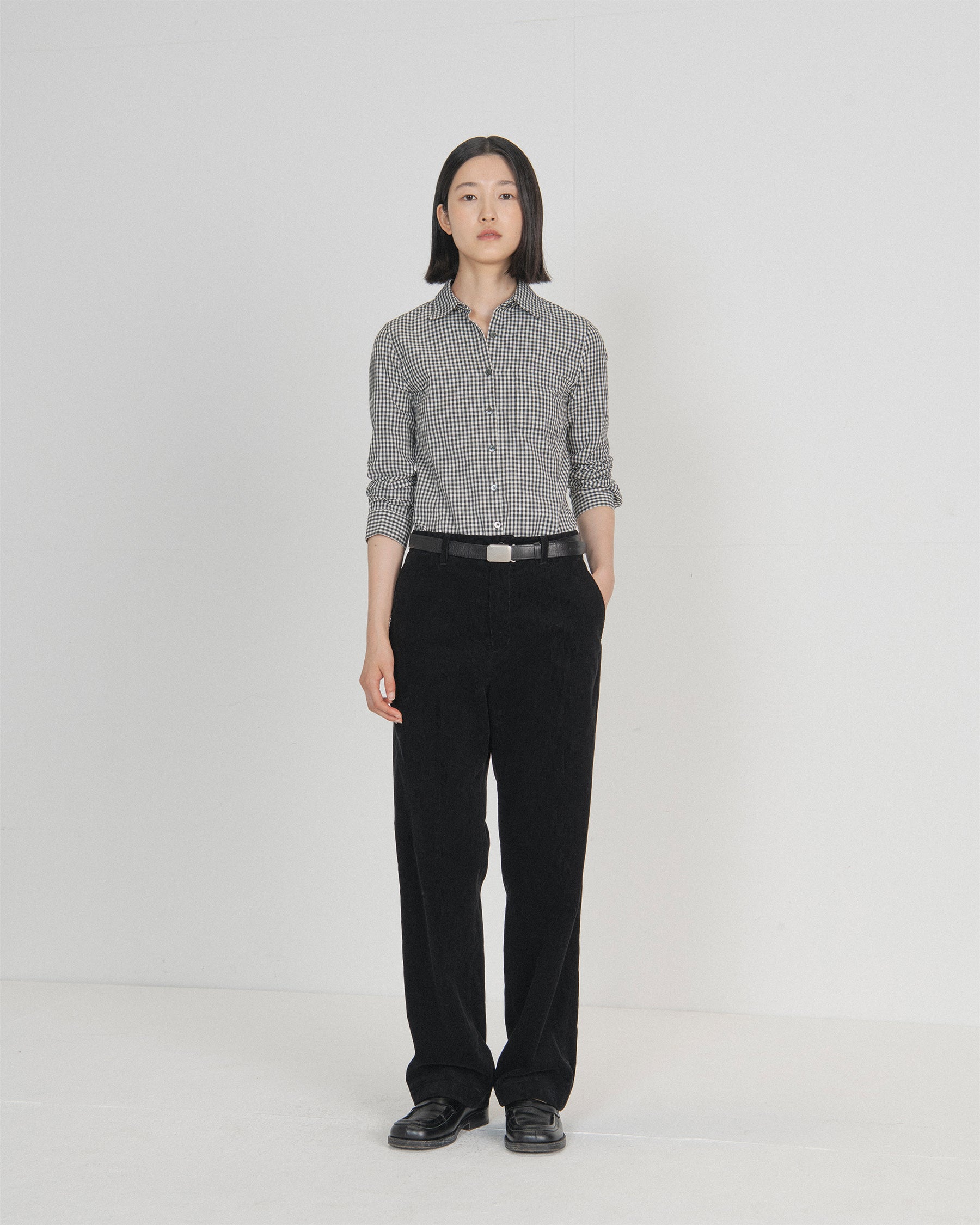Brownyard - Slim Check Shirt (Black Check) product image 1 | TRAB K-Fashion Australia