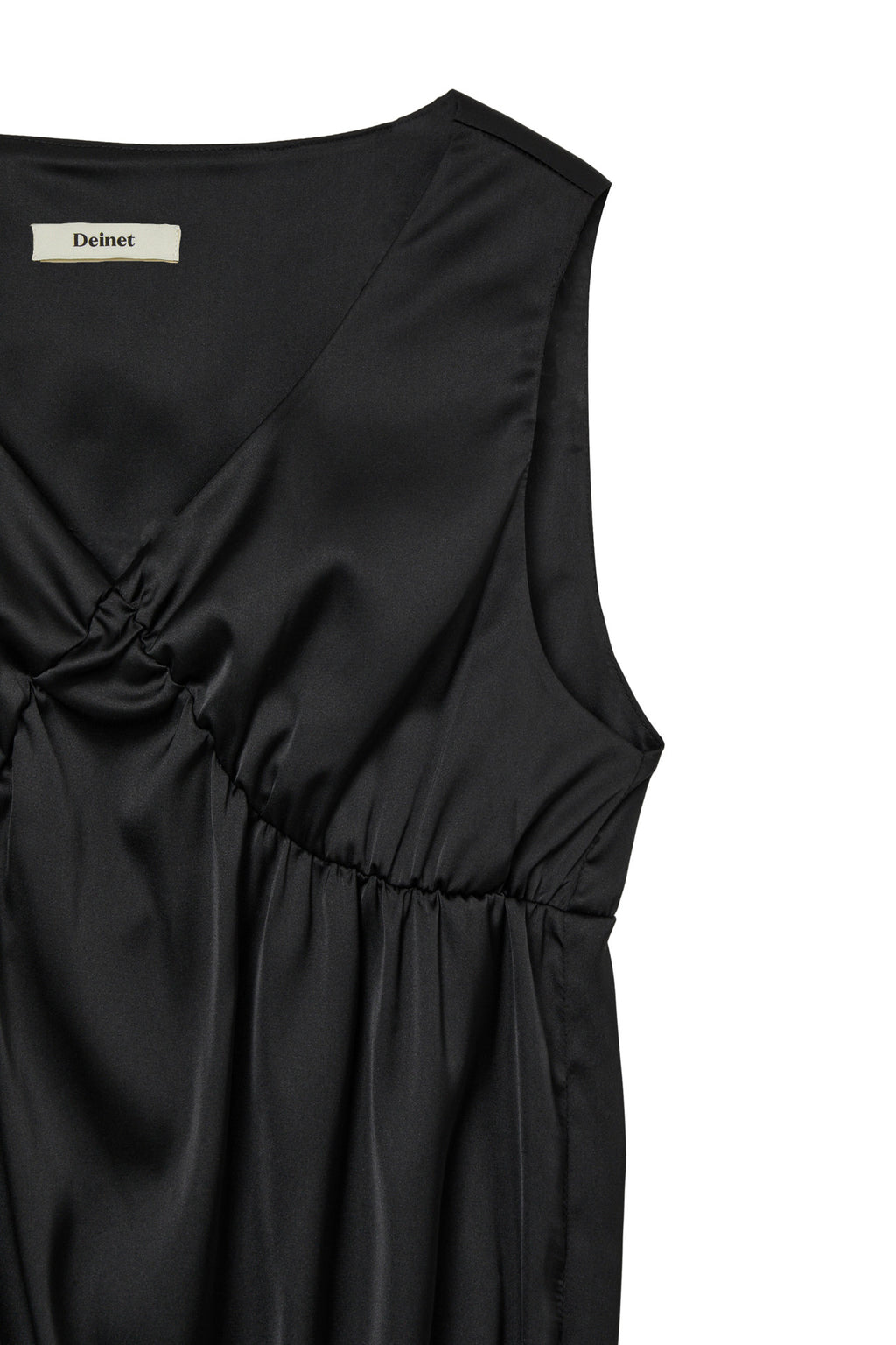 Deinet - Satin Shirring Sleeveless (Black) product image 4 | TRAB K-Fashion Australia