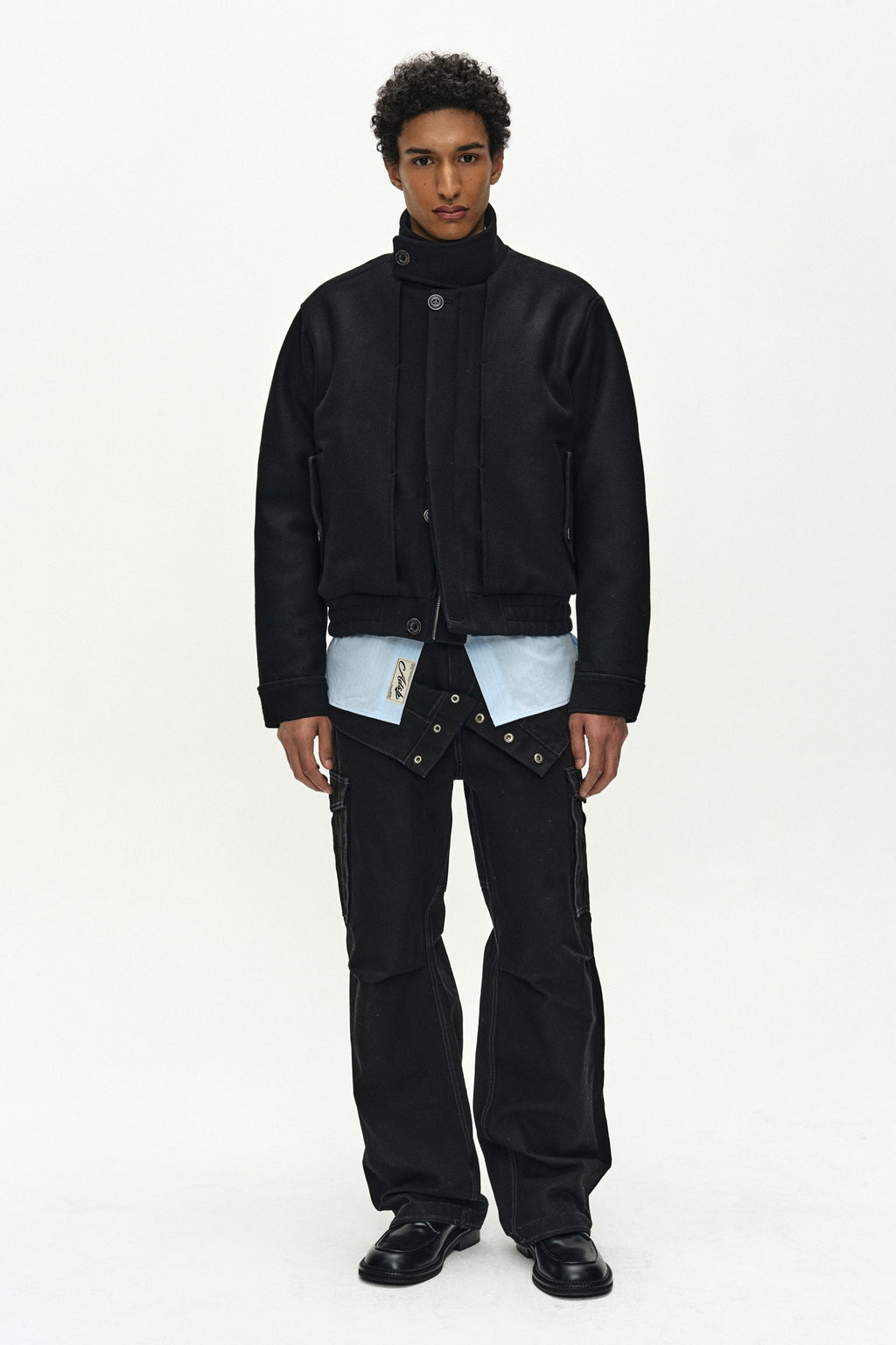 Andersson Bell - Linus Harrington Wool Jacket (black) (Black) product image 1 | TRAB K-Fashion Australia