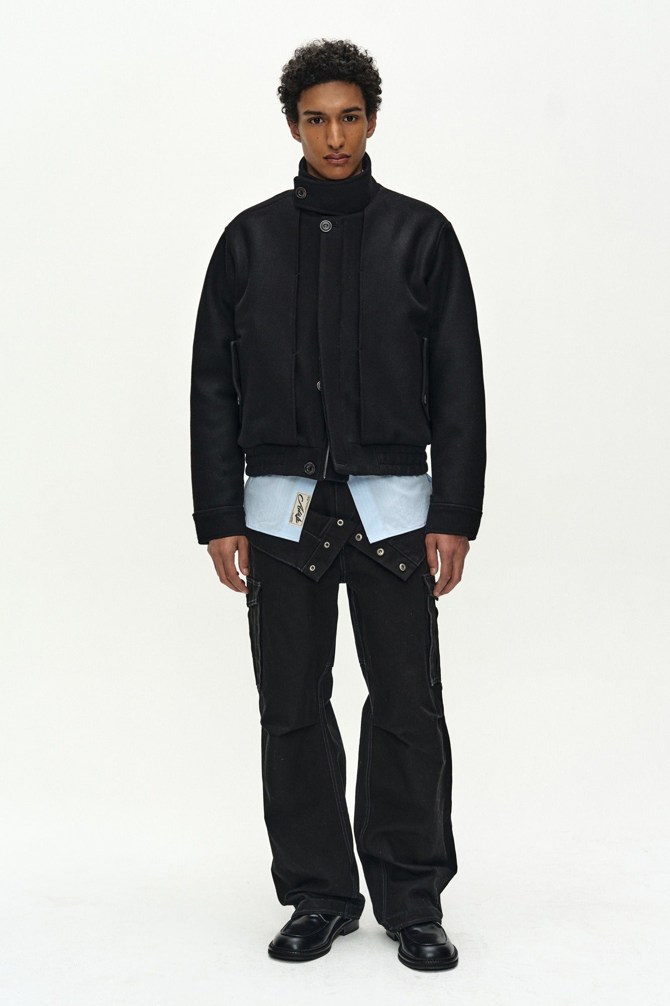 Andersson Bell - Linus Harrington Wool Jacket (black) (Black) product image 1 | TRAB K-Fashion Australia