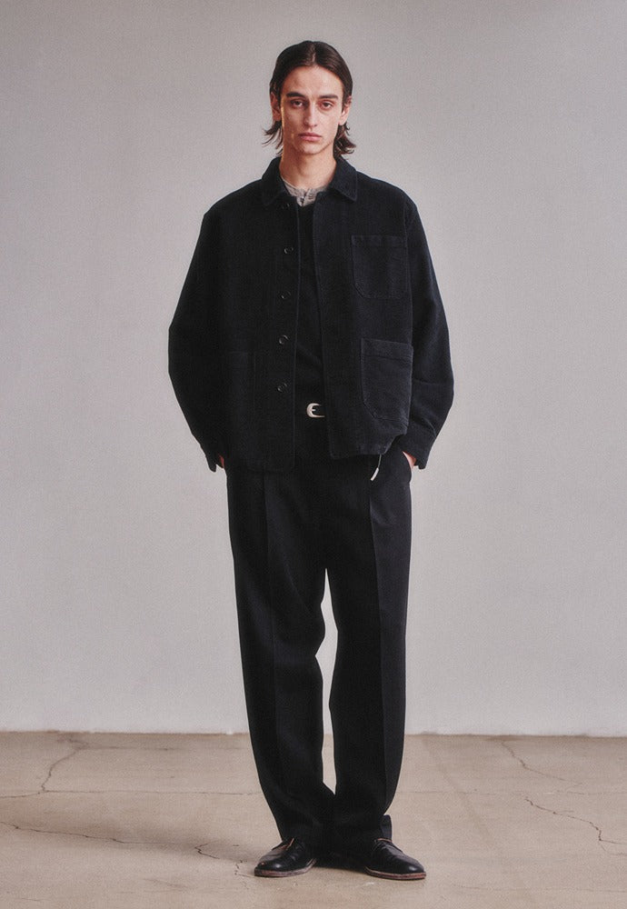 Art if acts - Washed Moleskin French Work Jacket (Faded Black) product image 1 | TRAB K-Fashion Australia