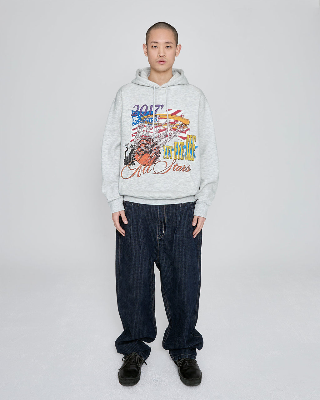 yeseyesee - Two Tucked Ripstop Denim Pants (Dark Indigo) product image 7 | TRAB K-Fashion Australia