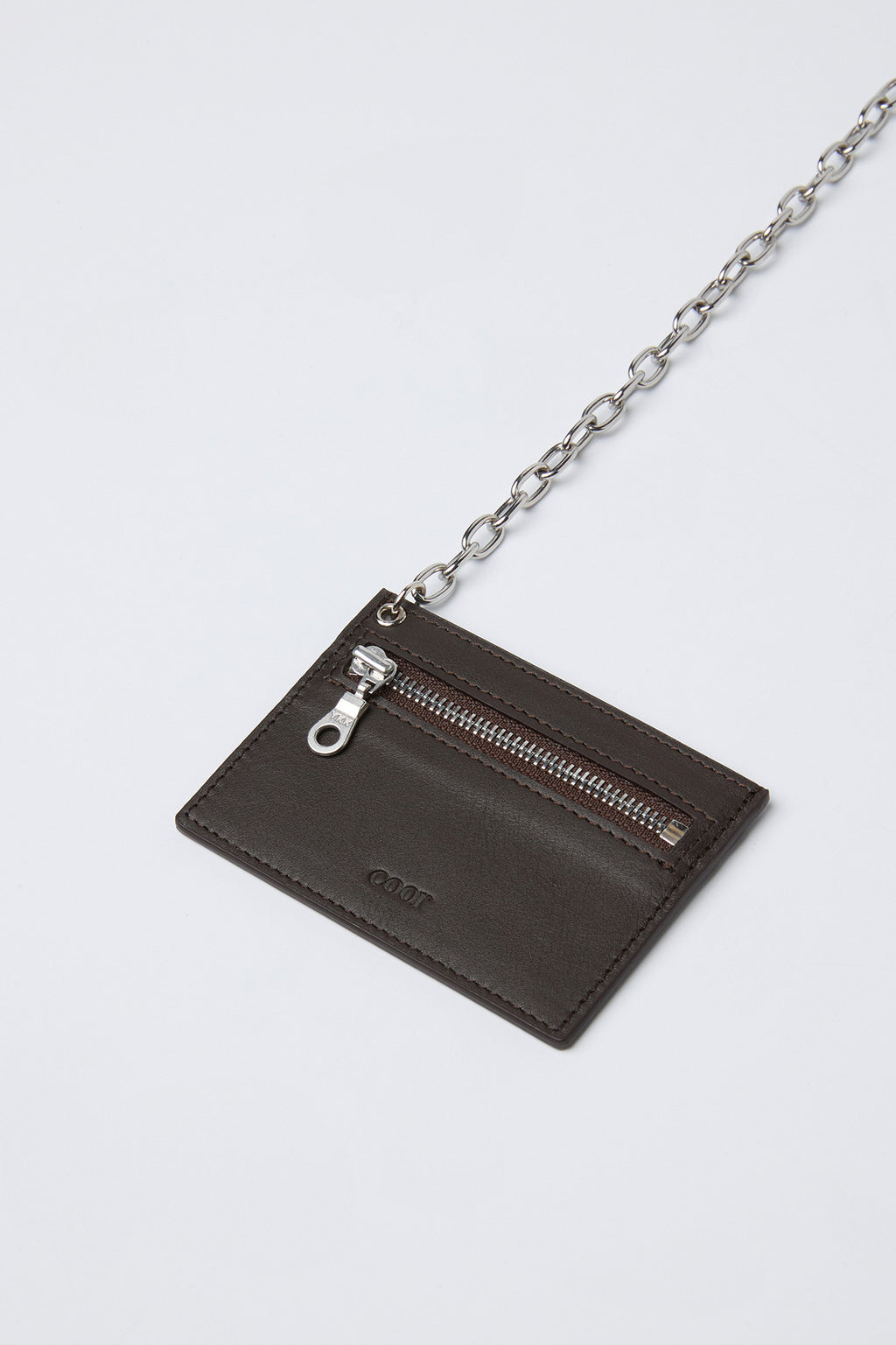Coor - Chain Zip Card Holder (Dark Brown) product image 5 | TRAB K-Fashion Australia
