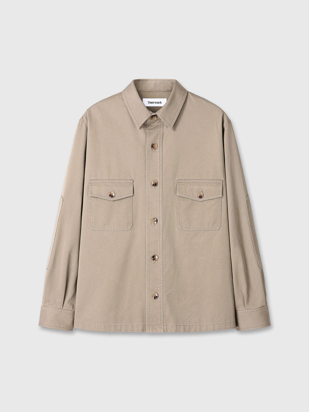 Tonywack - Washed Cotton Twill Overshirt (Beige) product image 10 | TRAB K-Fashion Australia