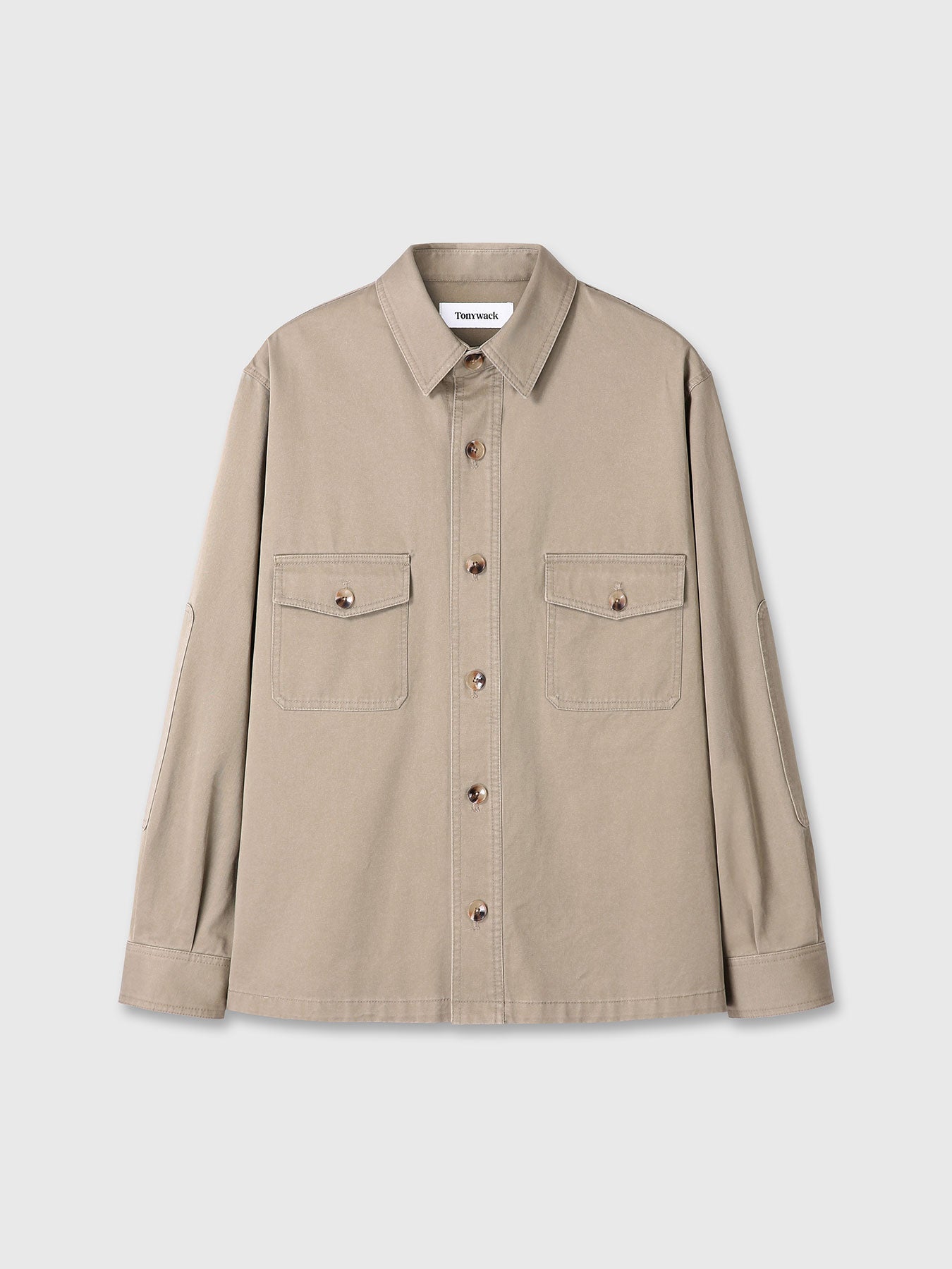 Tonywack - Washed Cotton Twill Overshirt (Beige) product image 10 | TRAB K-Fashion Australia