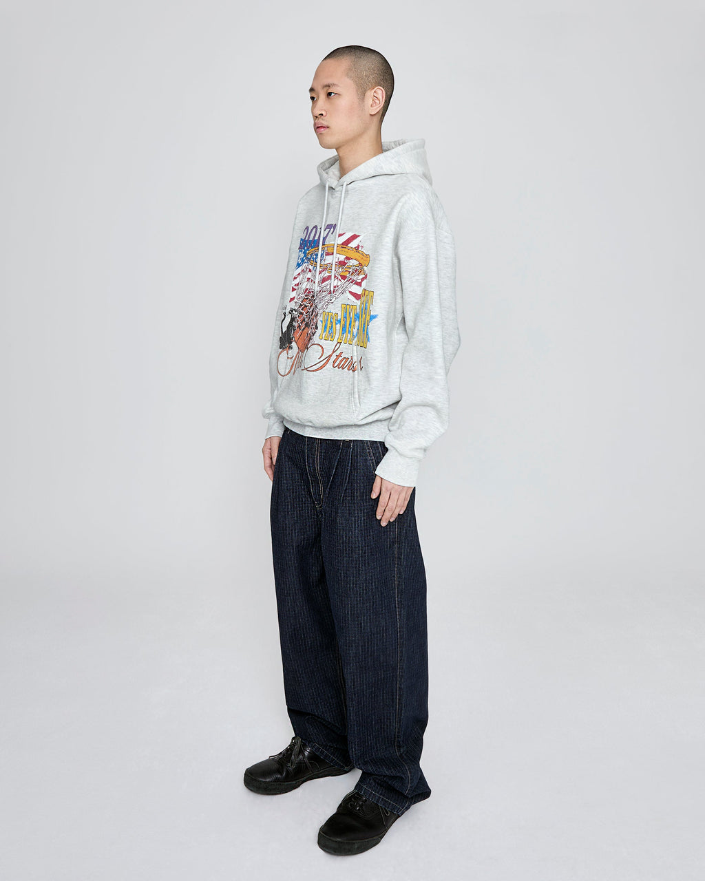 yeseyesee - Two Tucked Ripstop Denim Pants (Dark Indigo) product image 8 | TRAB K-Fashion Australia