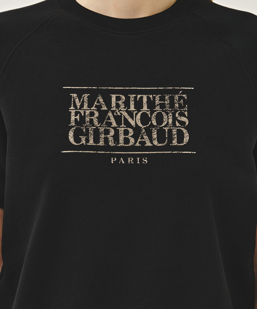 Marithe & Francois Girbaud - Vintage Classic Logo Half Sweatshirt (Black) product image 4 | TRAB K-Fashion Australia
