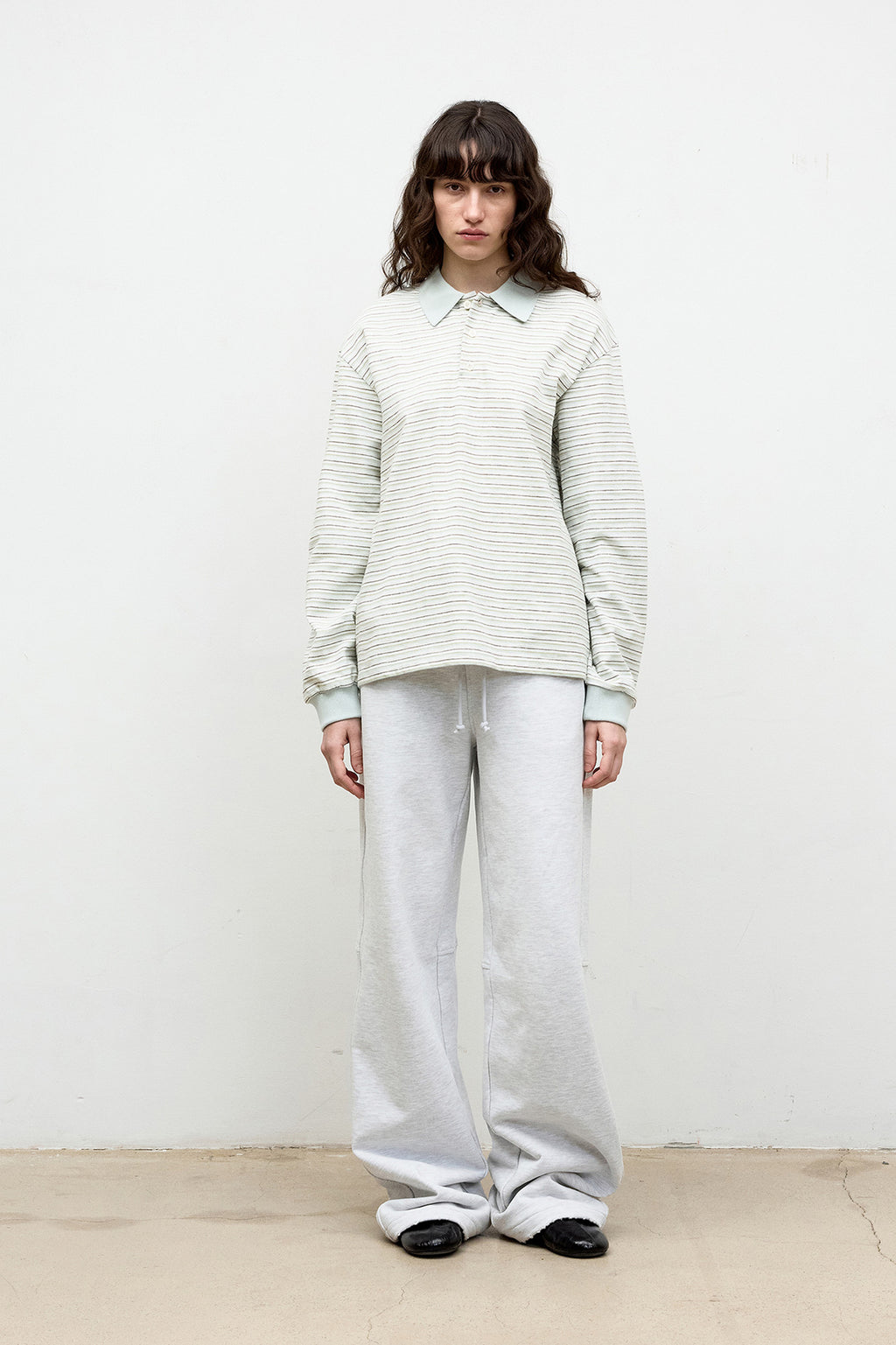 Coor - Distressed Easy Sweat Pants (Melange Gray) product image 2 | TRAB K-Fashion Australia