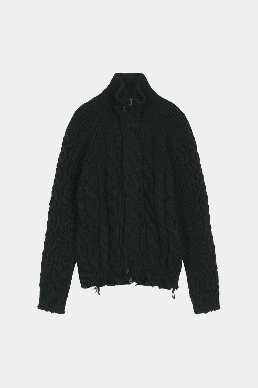 Andersson Bell - Fisherman Cable Zip-Up Sweater (Black) product image 8 | TRAB K-Fashion Australia