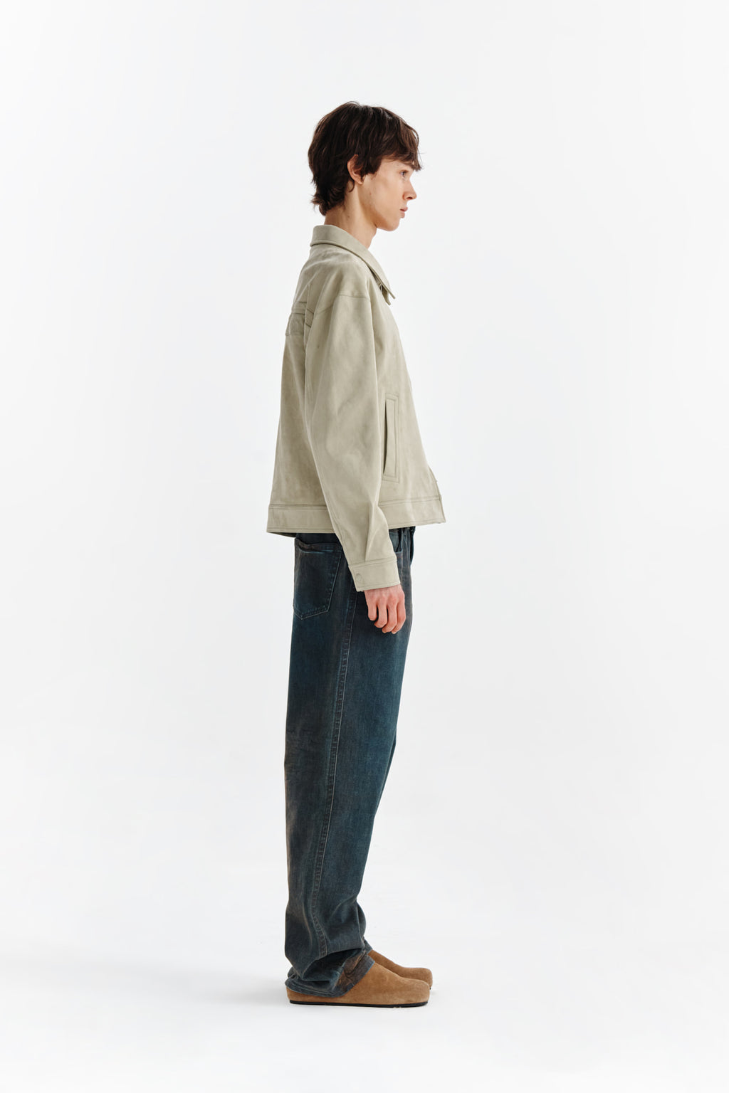 Matin Kim - Vintage Velvet Denim Pants (Blue) product image 6 | TRAB K-Fashion Australia