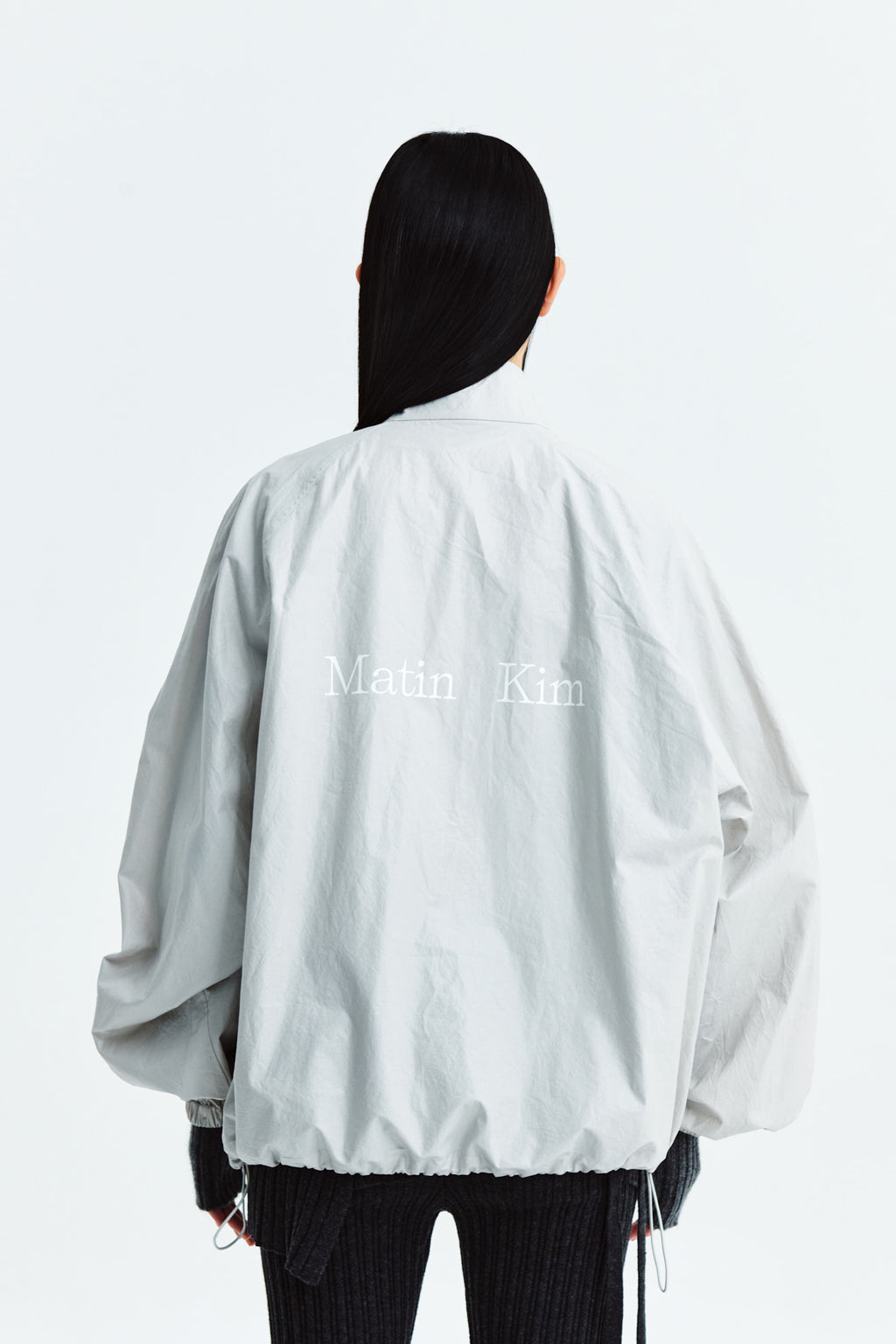 Matin Kim - Matin Kim Logo Coating Jumper (Grey) product image 11 | TRAB K-Fashion Australia