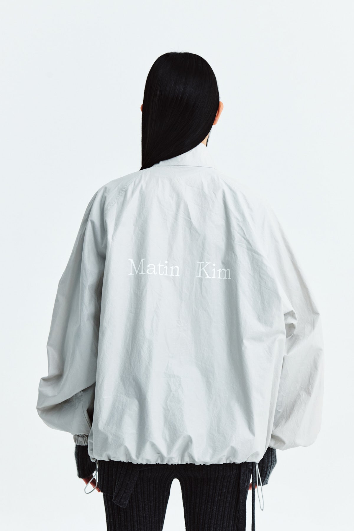 Matin Kim - Matin Kim Logo Coating Jumper (Grey) product image 11 | TRAB K-Fashion Australia