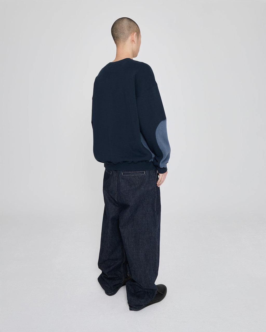 yeseyesee - Y.E.S Waffle Sweatshirt (Navy) product image 9 | TRAB K-Fashion Australia