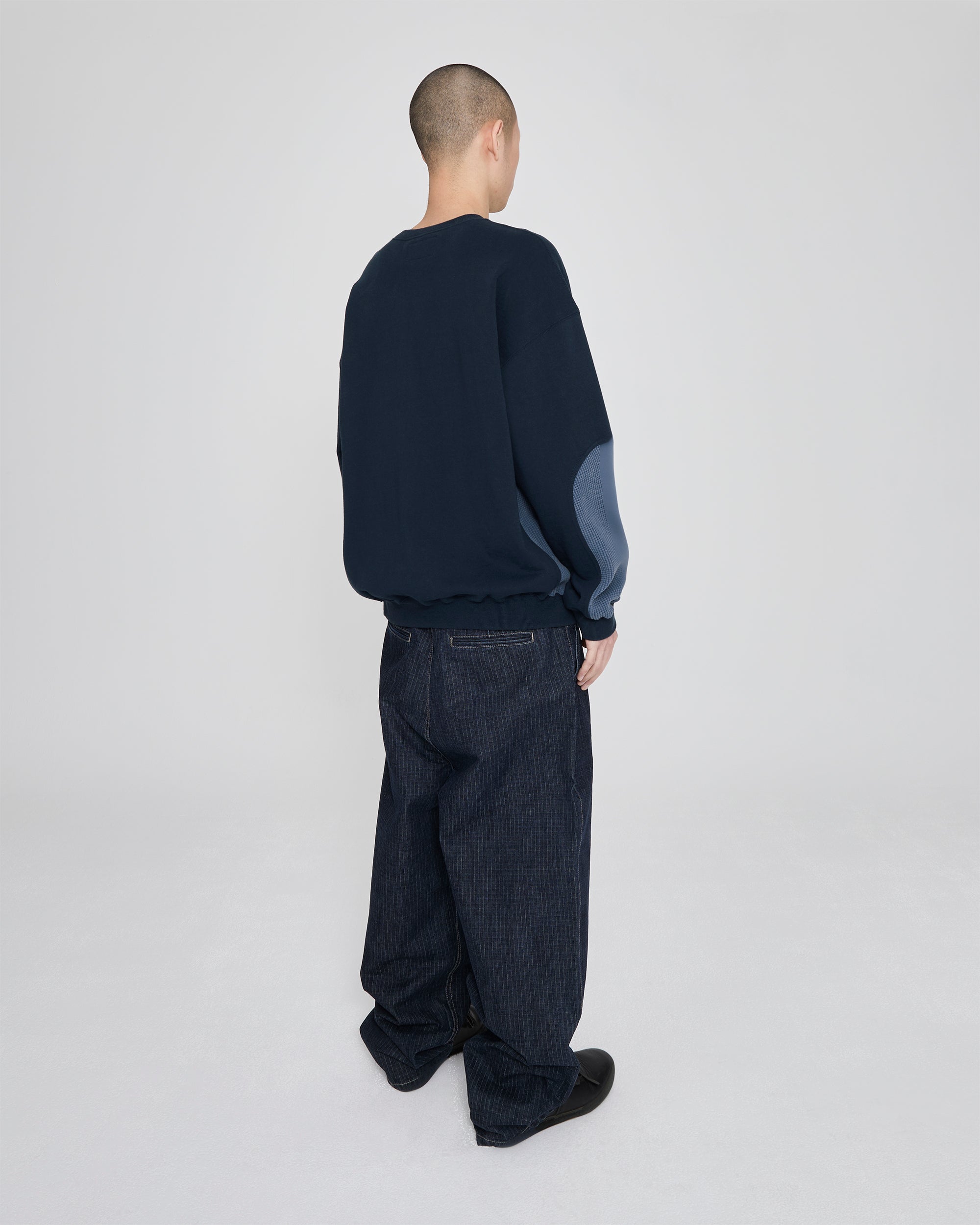 yeseyesee - Y.E.S Waffle Sweatshirt (Navy) product image 9 | TRAB K-Fashion Australia