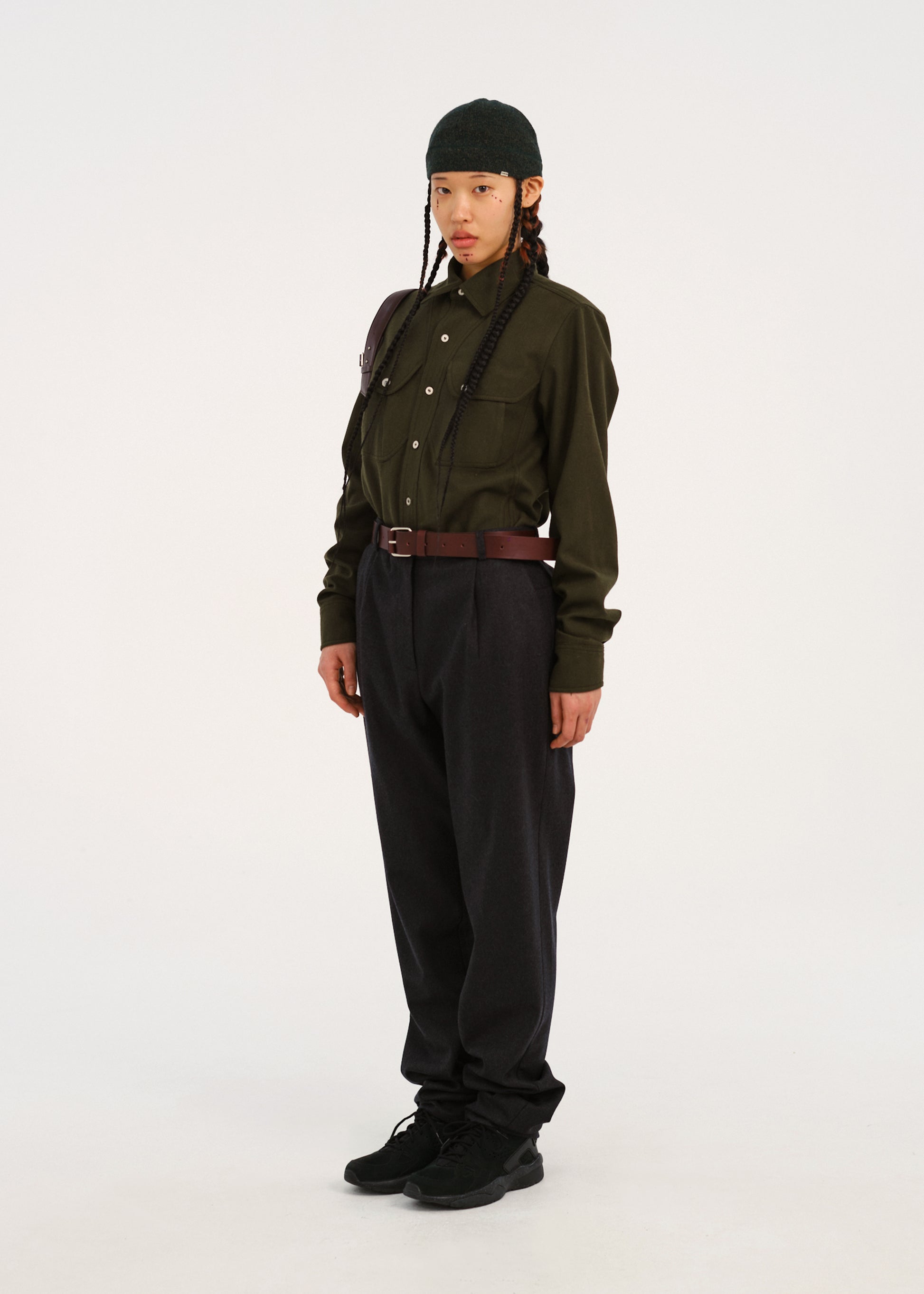 Hyein Seo - Wool Pocket Shirts (Khaki) product image 4 | TRAB K-Fashion Australia