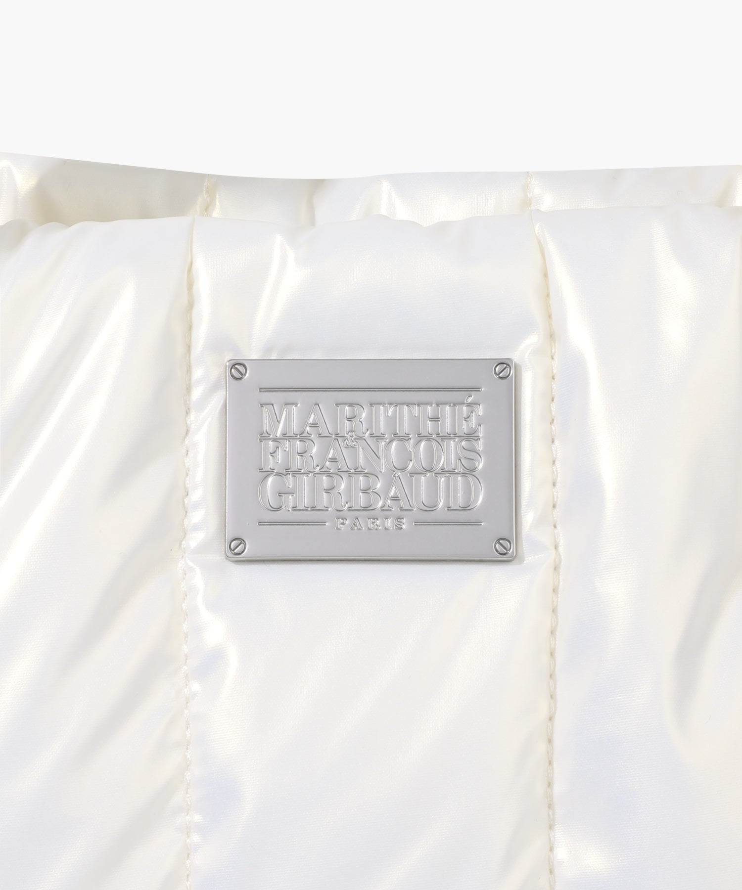 Marithe & Francois Girbaud - Classic Logo Matt Metallic Padding Bag (Ivory) product image 4 | TRAB K-Fashion Australia