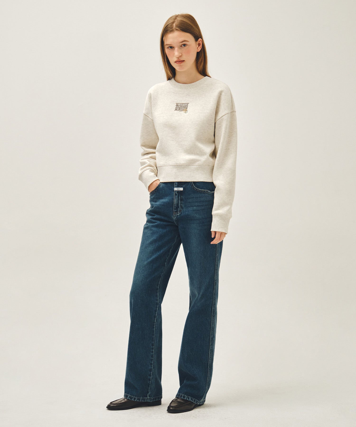 Marithe & Francois Girbaud - High Straight Denim Pants (Dark Blue) product image 4 | TRAB K-Fashion Australia
