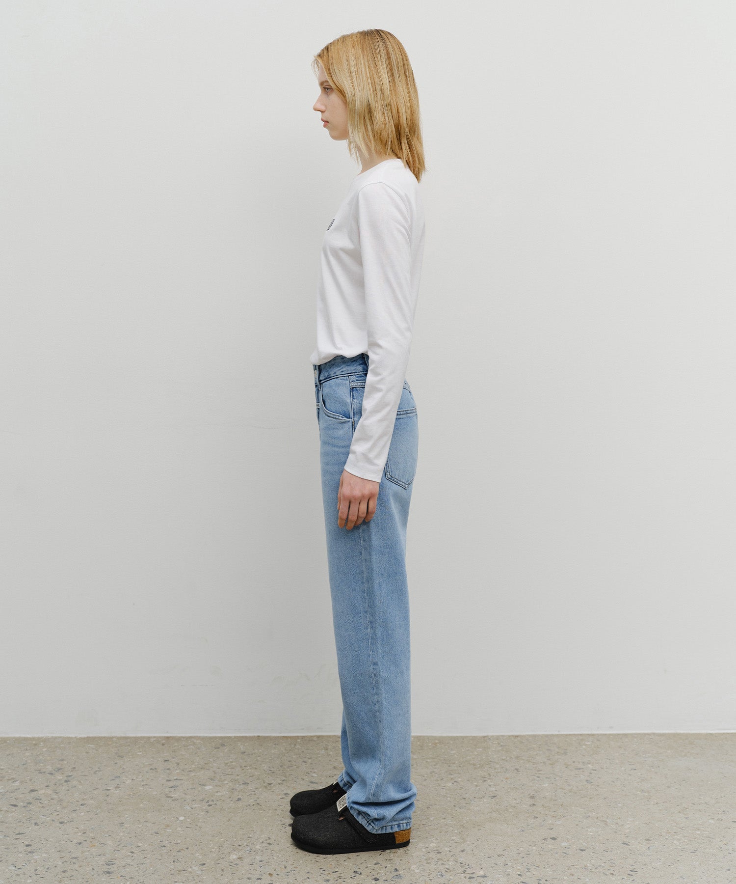 Marithe & Francois Girbaud - Slim Straight Denim Pants (Light Blue) product image 4 | TRAB K-Fashion Australia