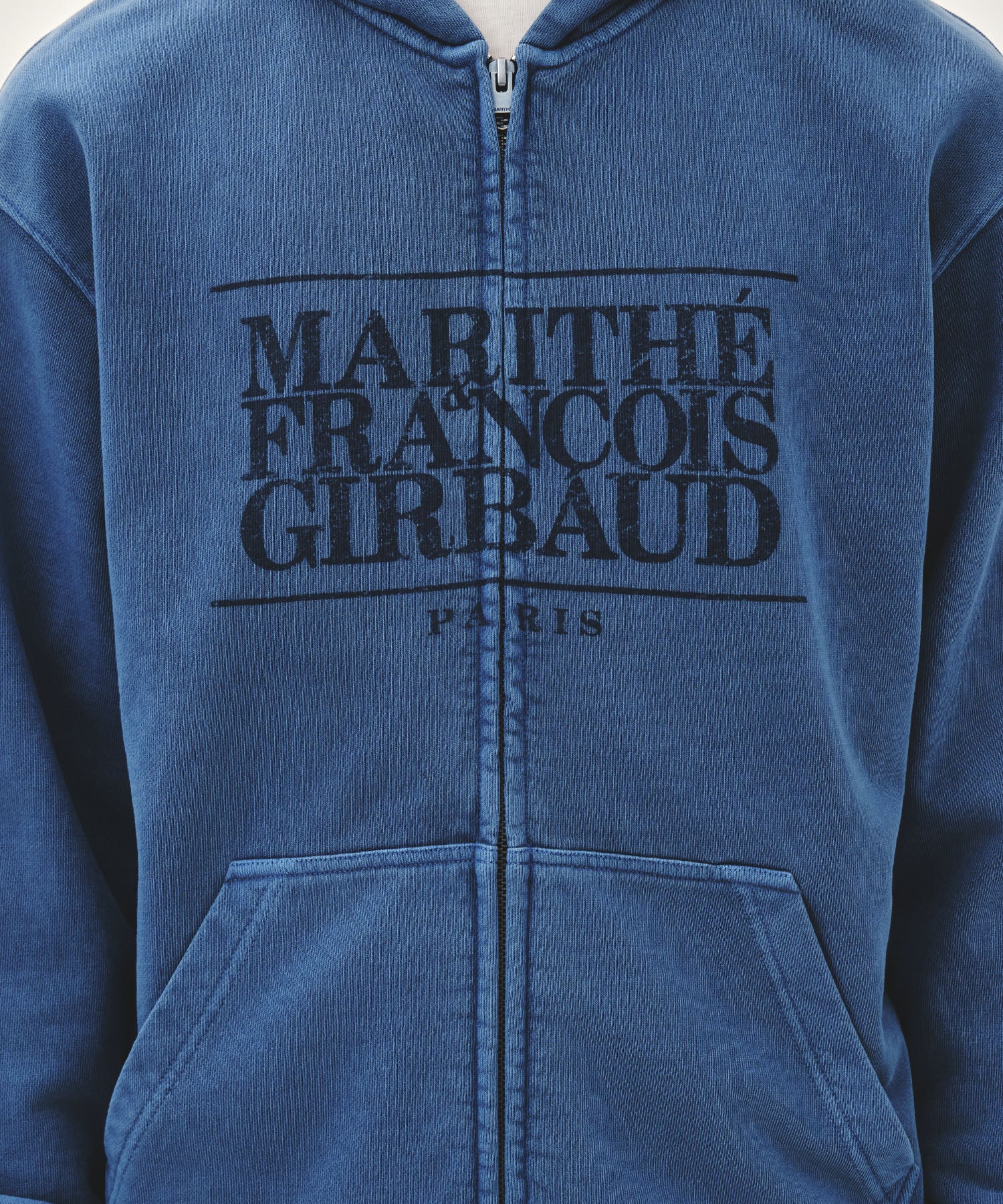 Marithe & Francois Girbaud - Classic Logo Dyeing Hoodie Zipup (Blue) product image 4 | TRAB K-Fashion Australia