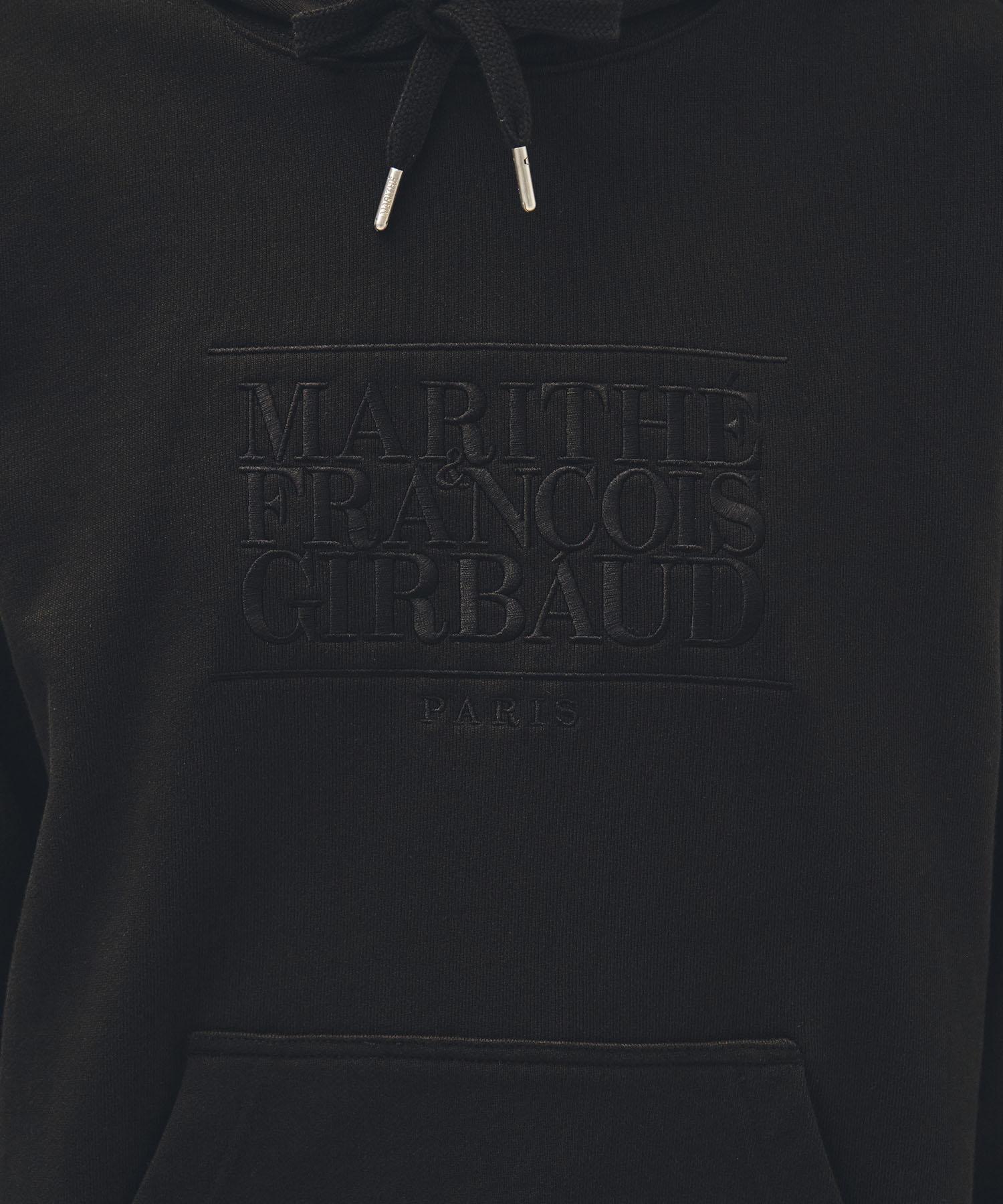 Marithe & Francois Girbaud - Classic Logo Embroidery Hoodie (Black Black) product image 4 | TRAB K-Fashion Australia
