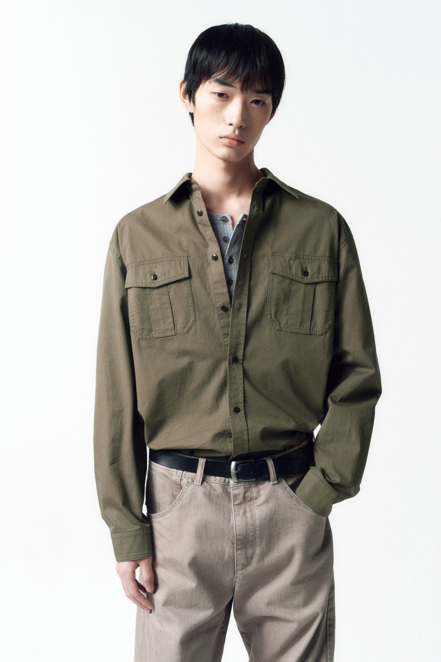 Insilence - Minimal Leather Belt (Black) product image 1 | TRAB K-Fashion Australia