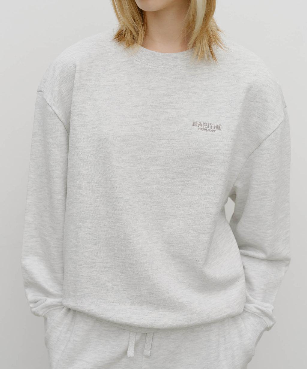 Marithe & Francois Girbaud - Regular Logo Sweat Set-up (Light Heather Gray) product image 4 | TRAB K-Fashion Australia
