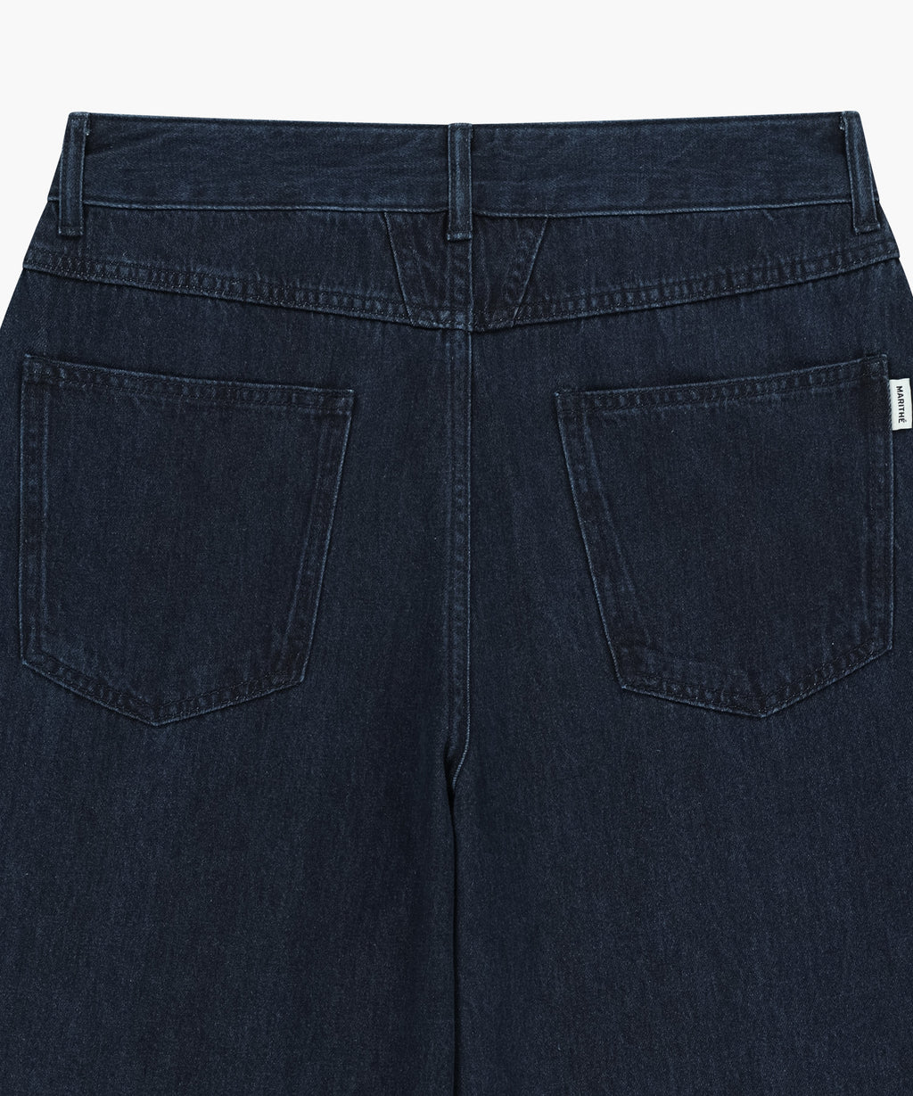 Marithe & Francois Girbaud - Wide Fit Tuck Denim Pants (Indigo) product image 4 | TRAB K-Fashion Australia