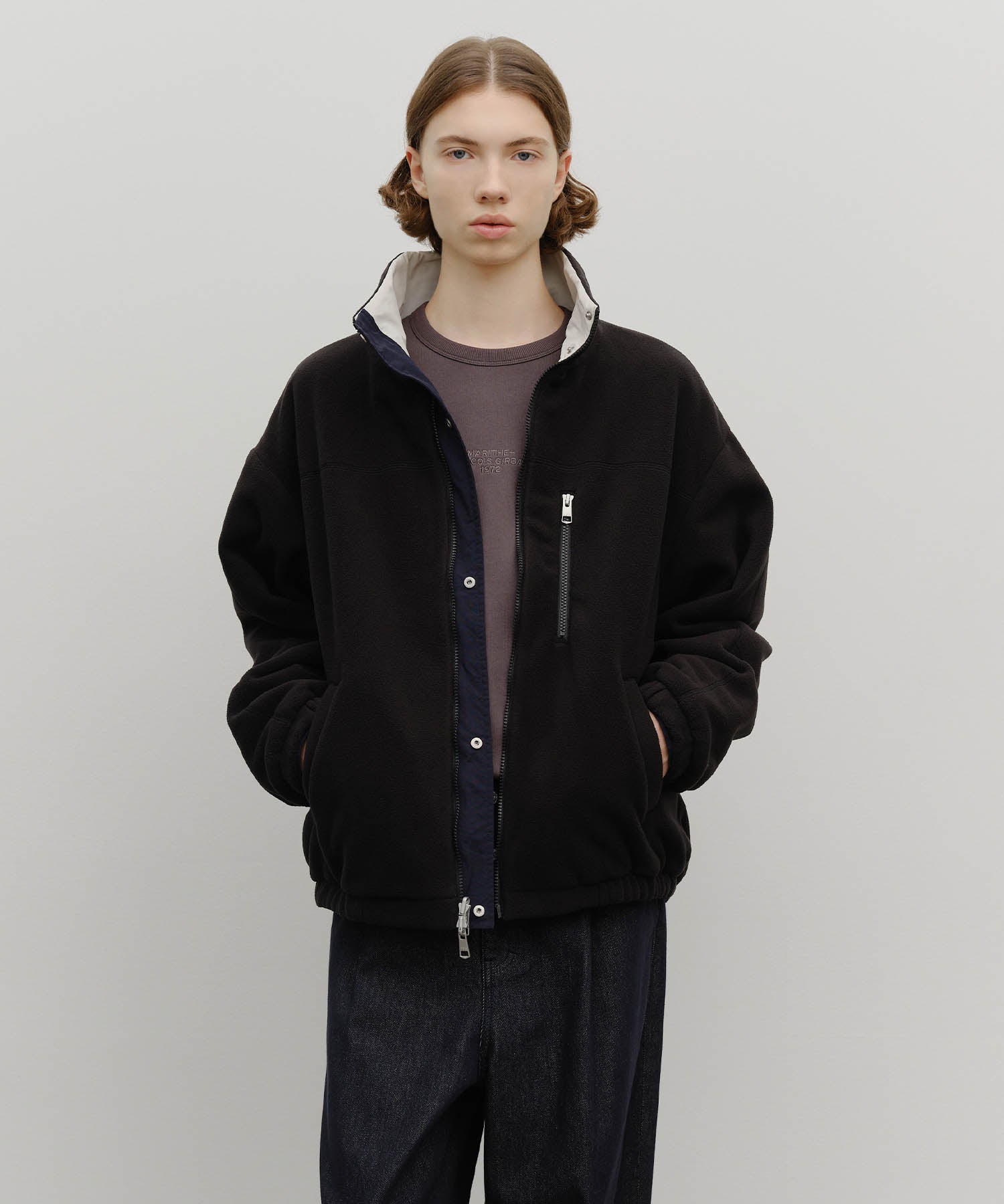 Marithe & Francois Girbaud - Classic Logo Reversible Sailing Jacket (Dark Navy) product image 4 | TRAB K-Fashion Australia