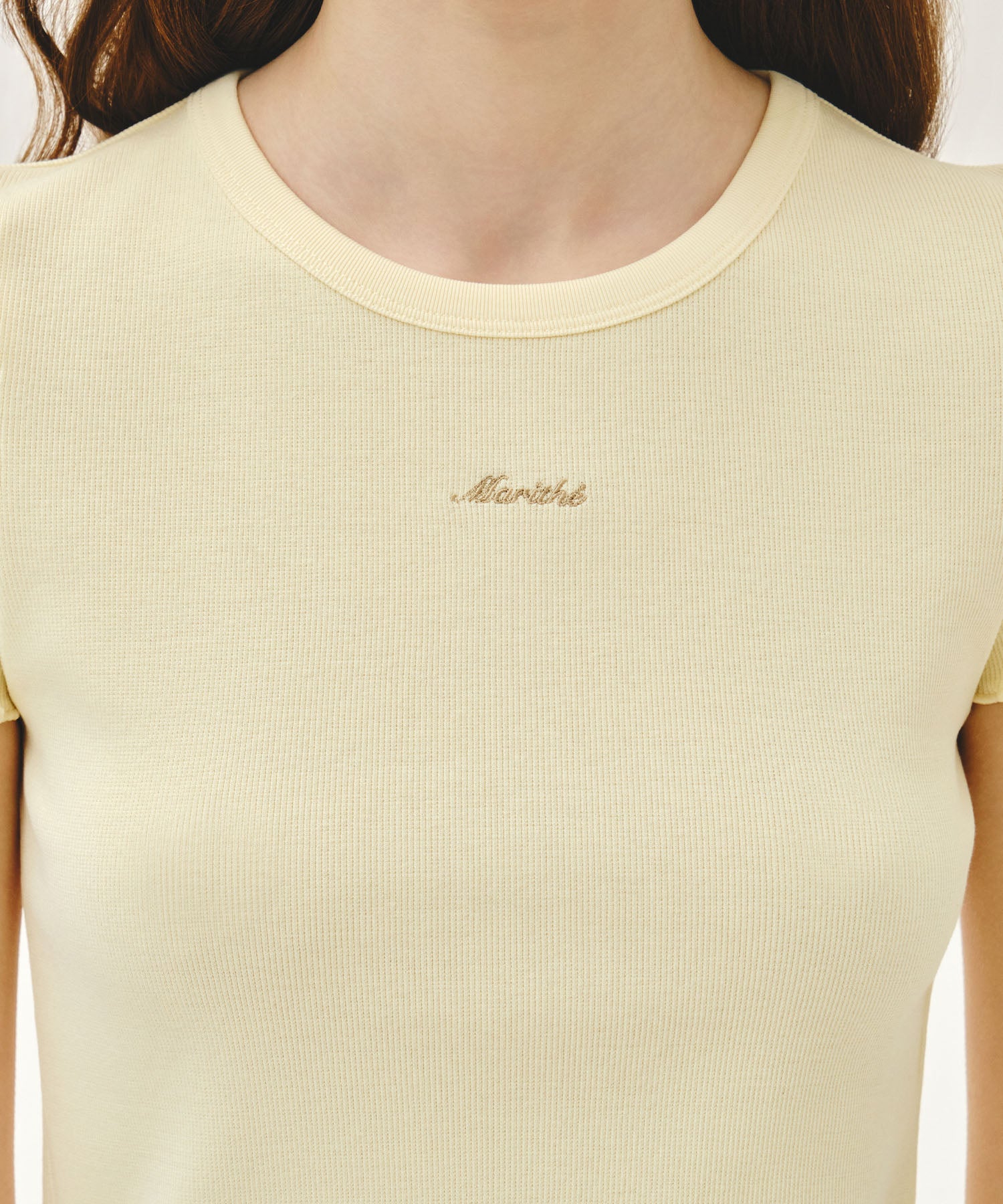 Marithe & Francois Girbaud - Rib Point Tee (Butter) product image 4 | TRAB K-Fashion Australia
