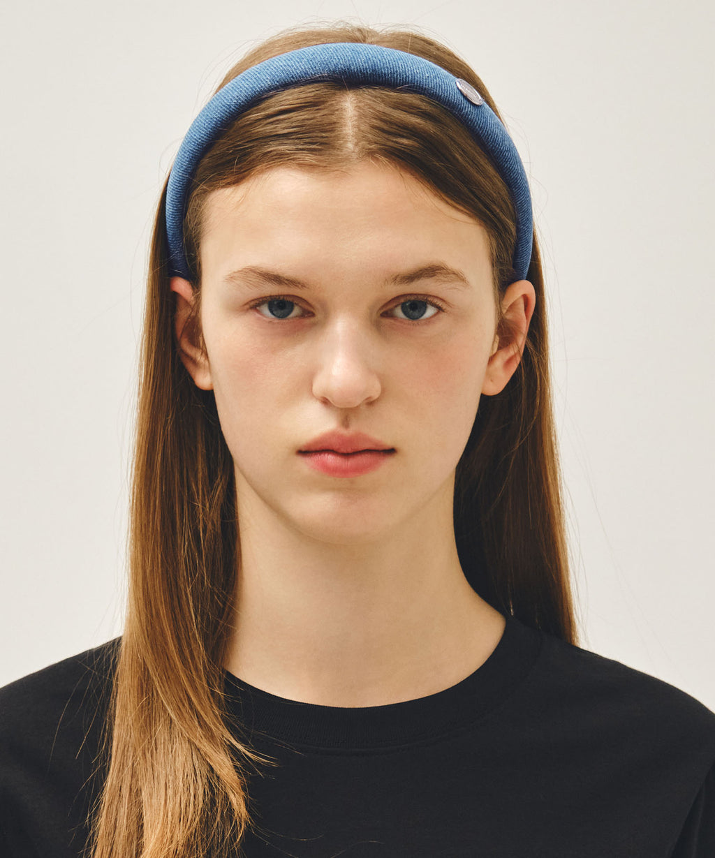 Marithe & Francois Girbaud - Regular Logo Slim Denim Hairband (Blue) product image 4 | TRAB K-Fashion Australia