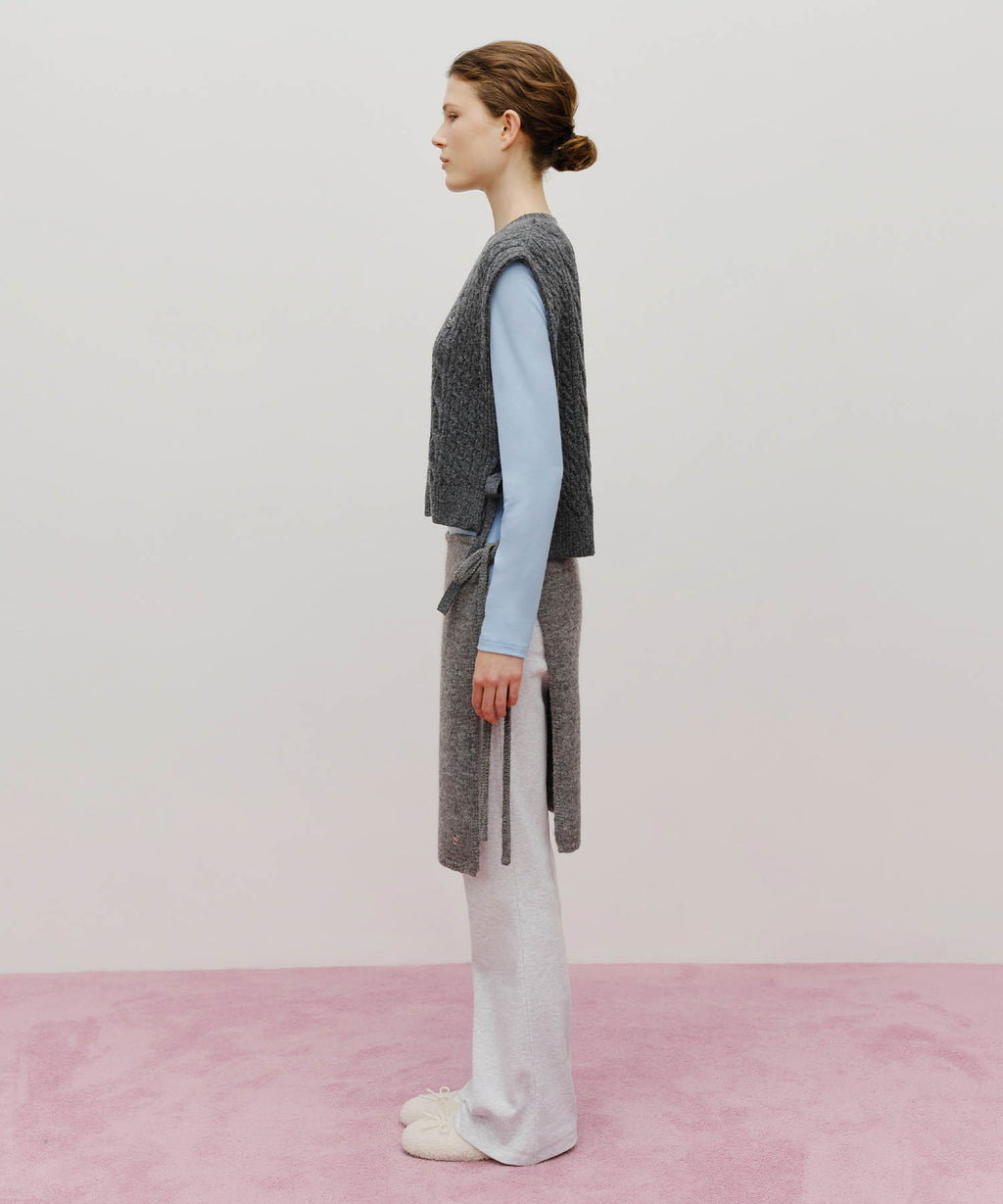 Marithe & Francois Girbaud - Knit Layered Skirt (Melange Gray) product image 4 | TRAB K-Fashion Australia