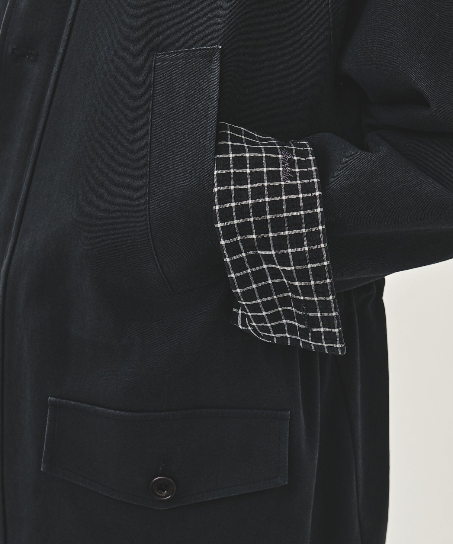 Marithe & Francois Girbaud - Cotton Washed Hunting Jacket (Charcoal) product image 4 | TRAB K-Fashion Australia