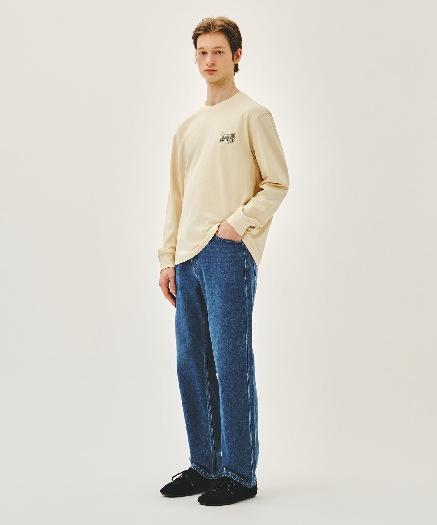 Marithe & Francois Girbaud - New M Slim Straight Denim Pants (Blue) product image 4 | TRAB K-Fashion Australia