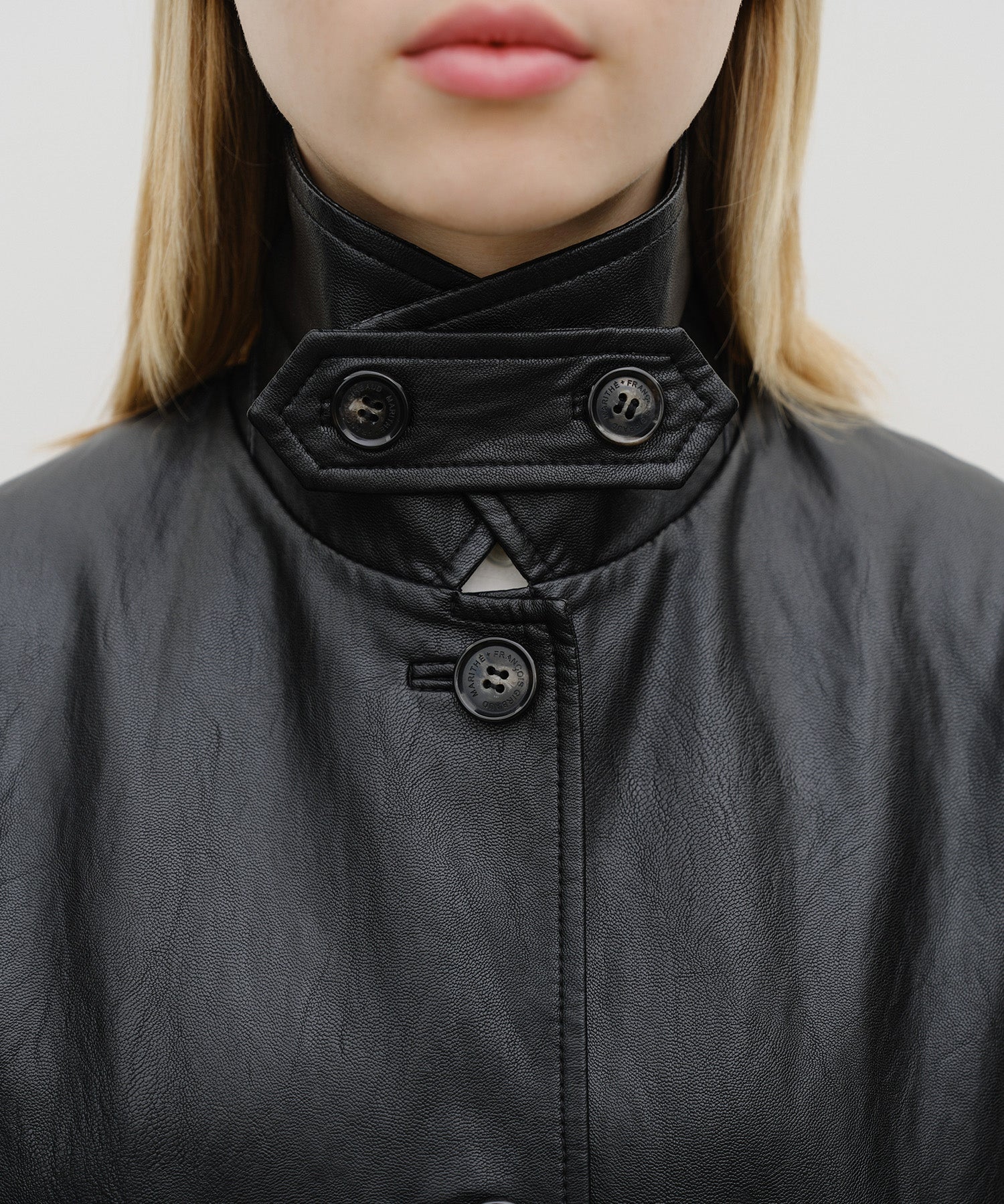 Marithe & Francois Girbaud - Faux Leather Collar Jacket (Black) product image 4 | TRAB K-Fashion Australia