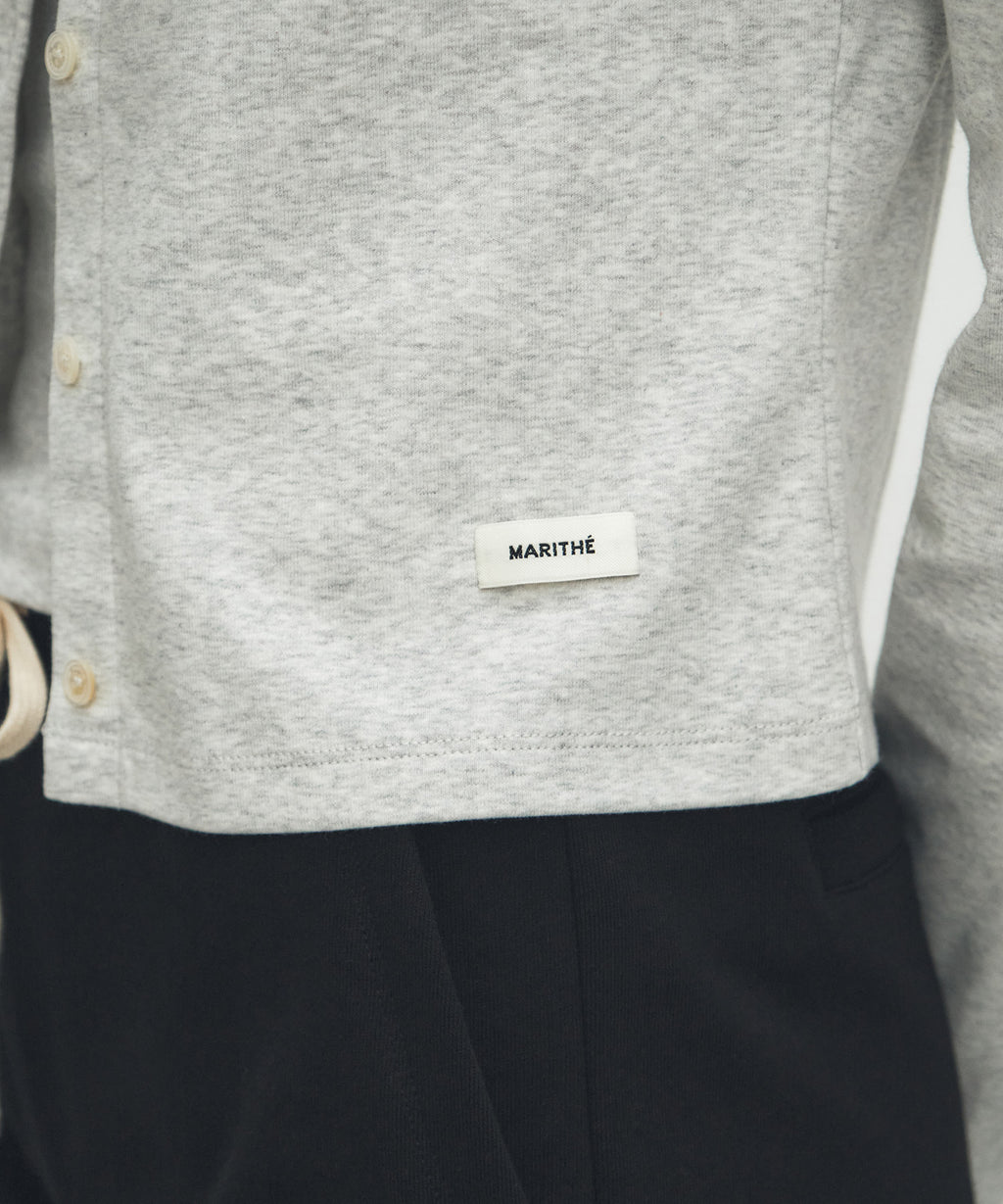 Marithe & Francois Girbaud - Basic Cotton Cardigan (Light Heather Gray) product image 4 | TRAB K-Fashion Australia