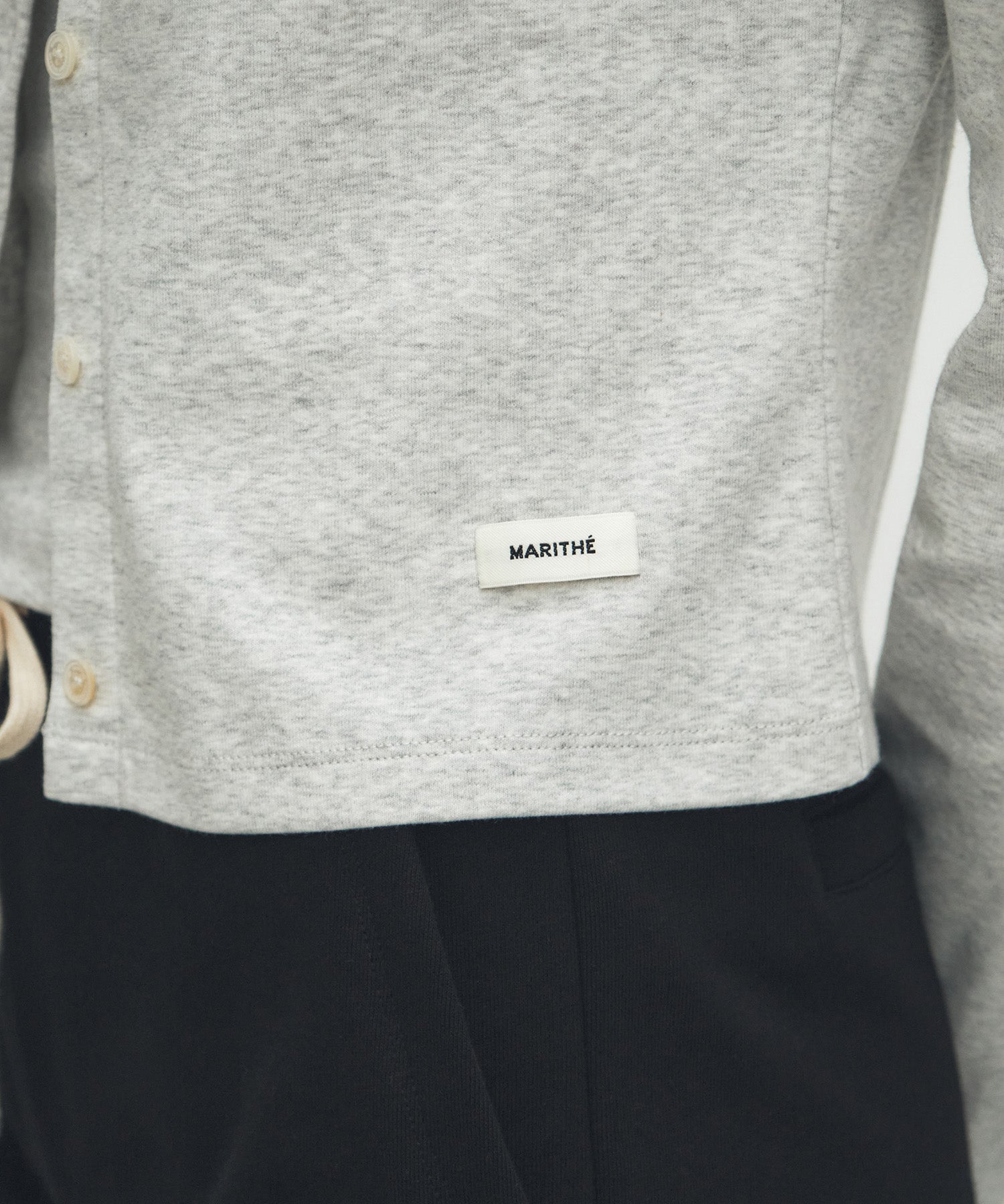 Marithe & Francois Girbaud - Basic Cotton Cardigan (Light Heather Gray) product image 4 | TRAB K-Fashion Australia
