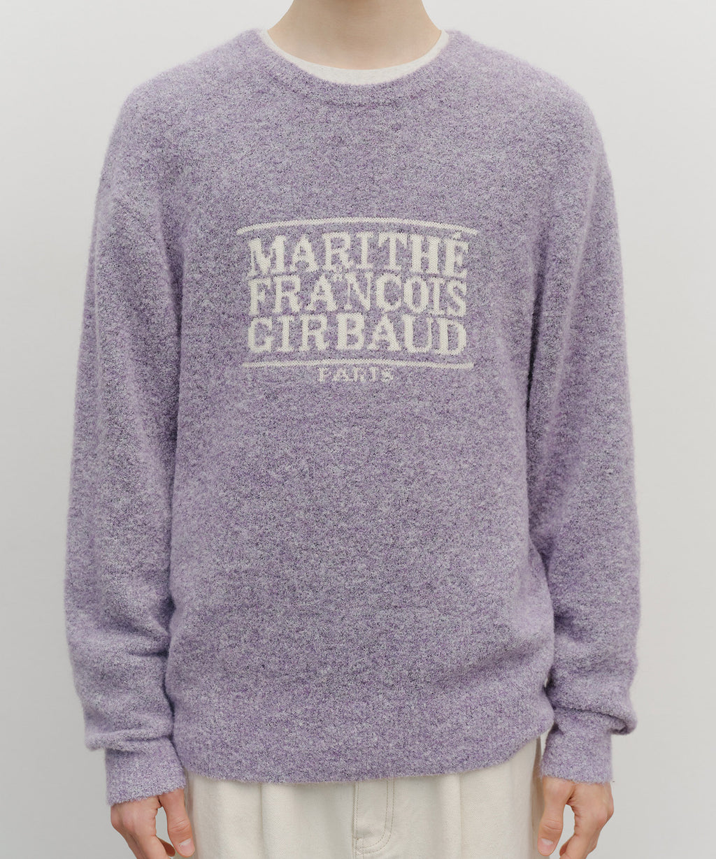 Marithe & Francois Girbaud - Boucle Classic Logo Knit Pullover (Light Purple) product image 4 | TRAB K-Fashion Australia