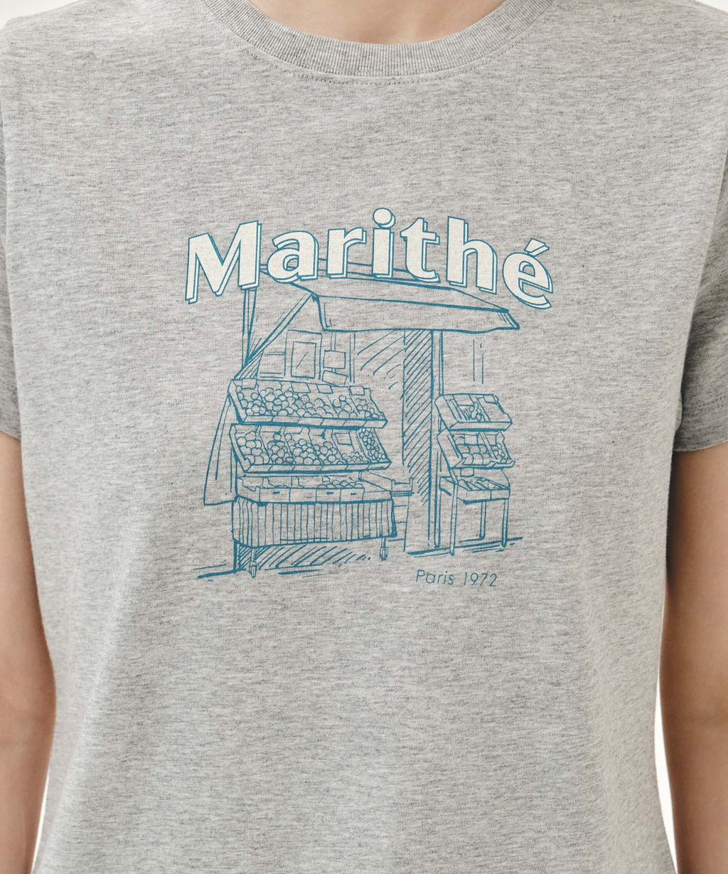 Marithe & Francois Girbaud - French Fruit Shop Graphic Tee (Heather Gray) product image 4 | TRAB K-Fashion Australia