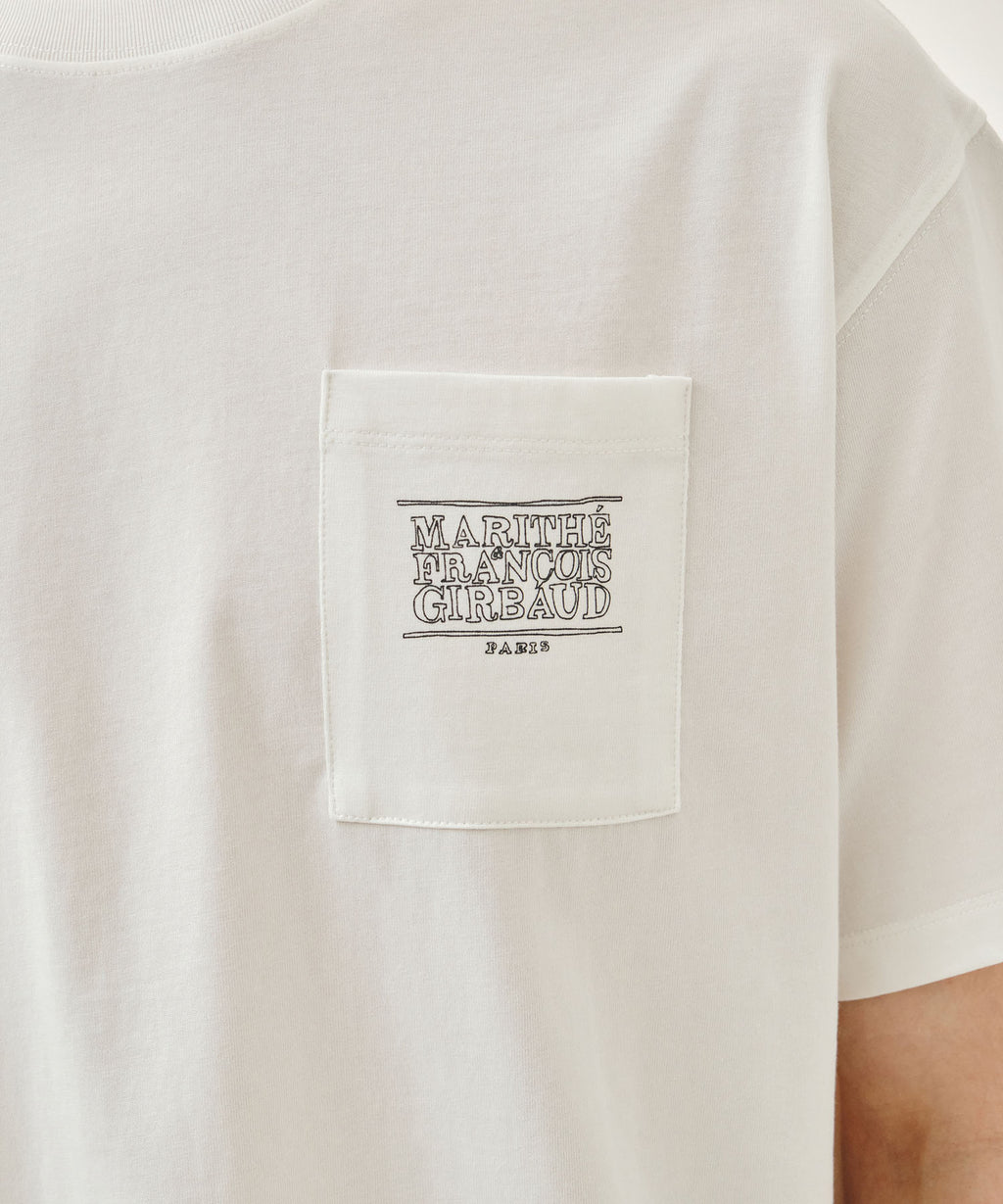 Marithe & Francois Girbaud - Doodle Classic Logo Pocket Tee (White) product image 4 | TRAB K-Fashion Australia