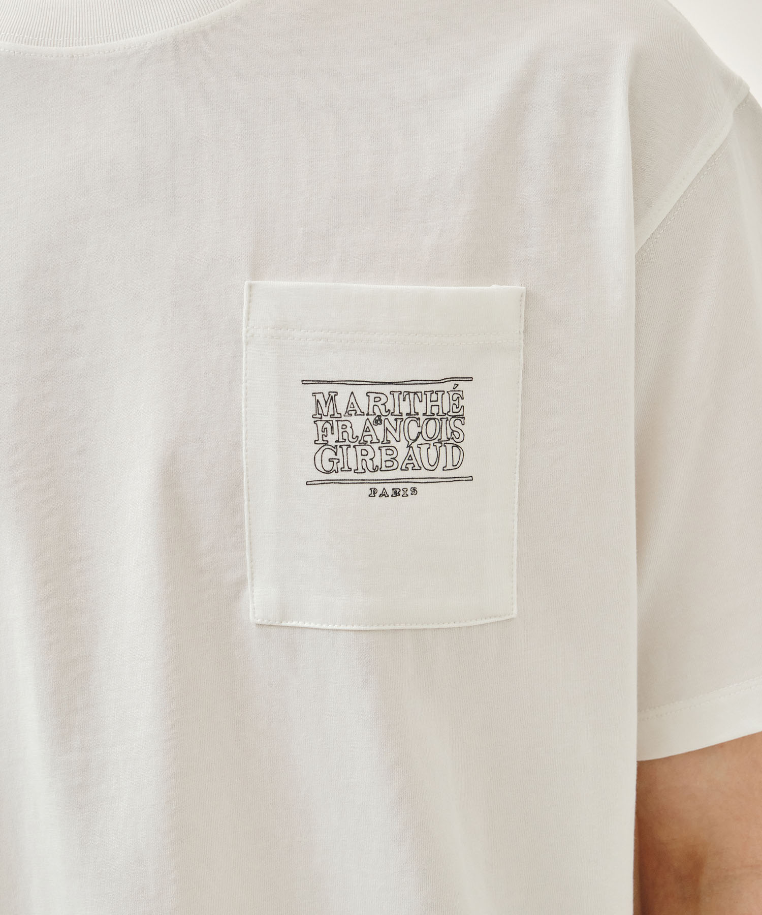 Marithe & Francois Girbaud - Doodle Classic Logo Pocket Tee (White) product image 4 | TRAB K-Fashion Australia