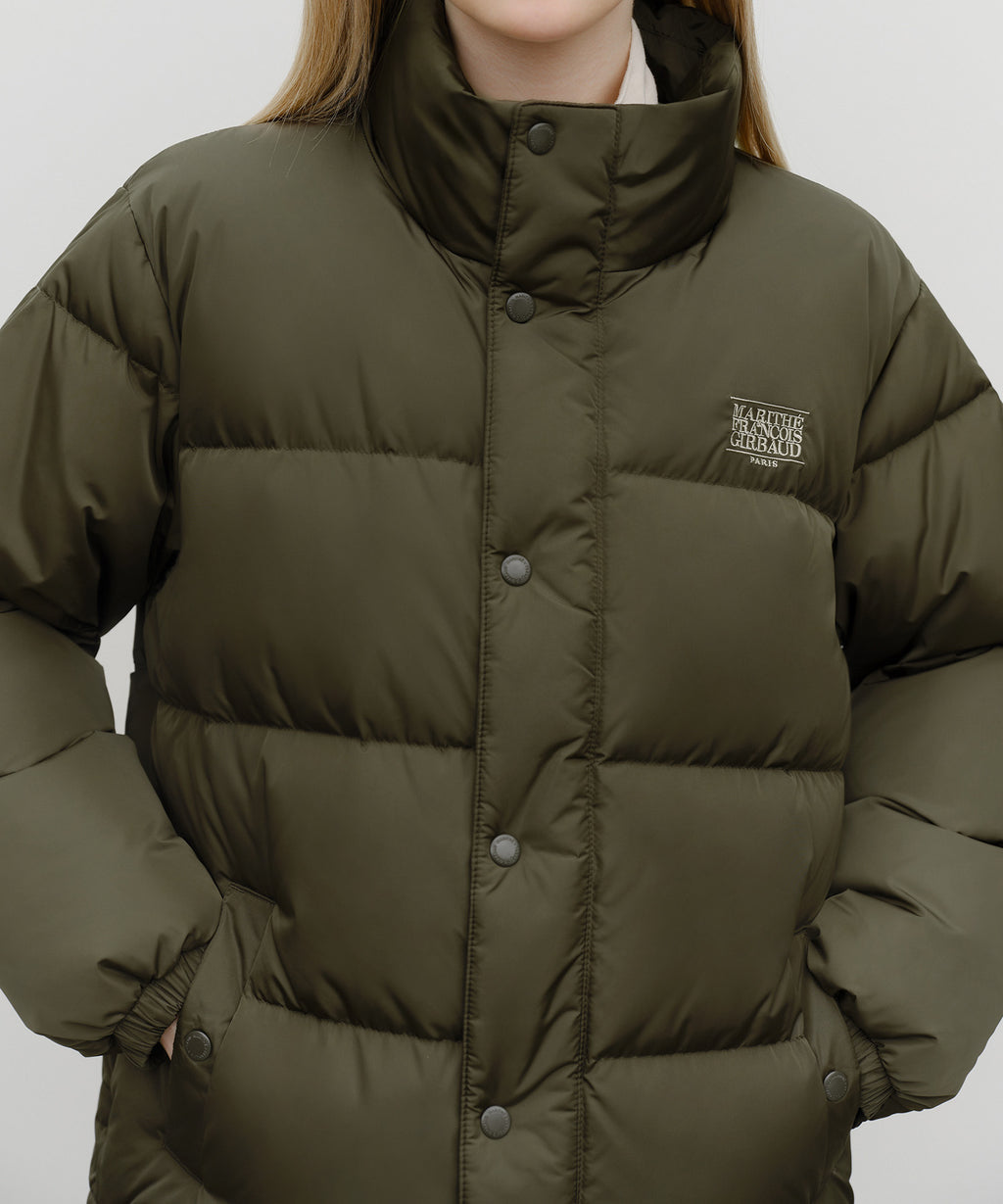 Marithe & Francois Girbaud - Classic Logo Down Jacket (Khaki) product image 8 | TRAB K-Fashion Australia