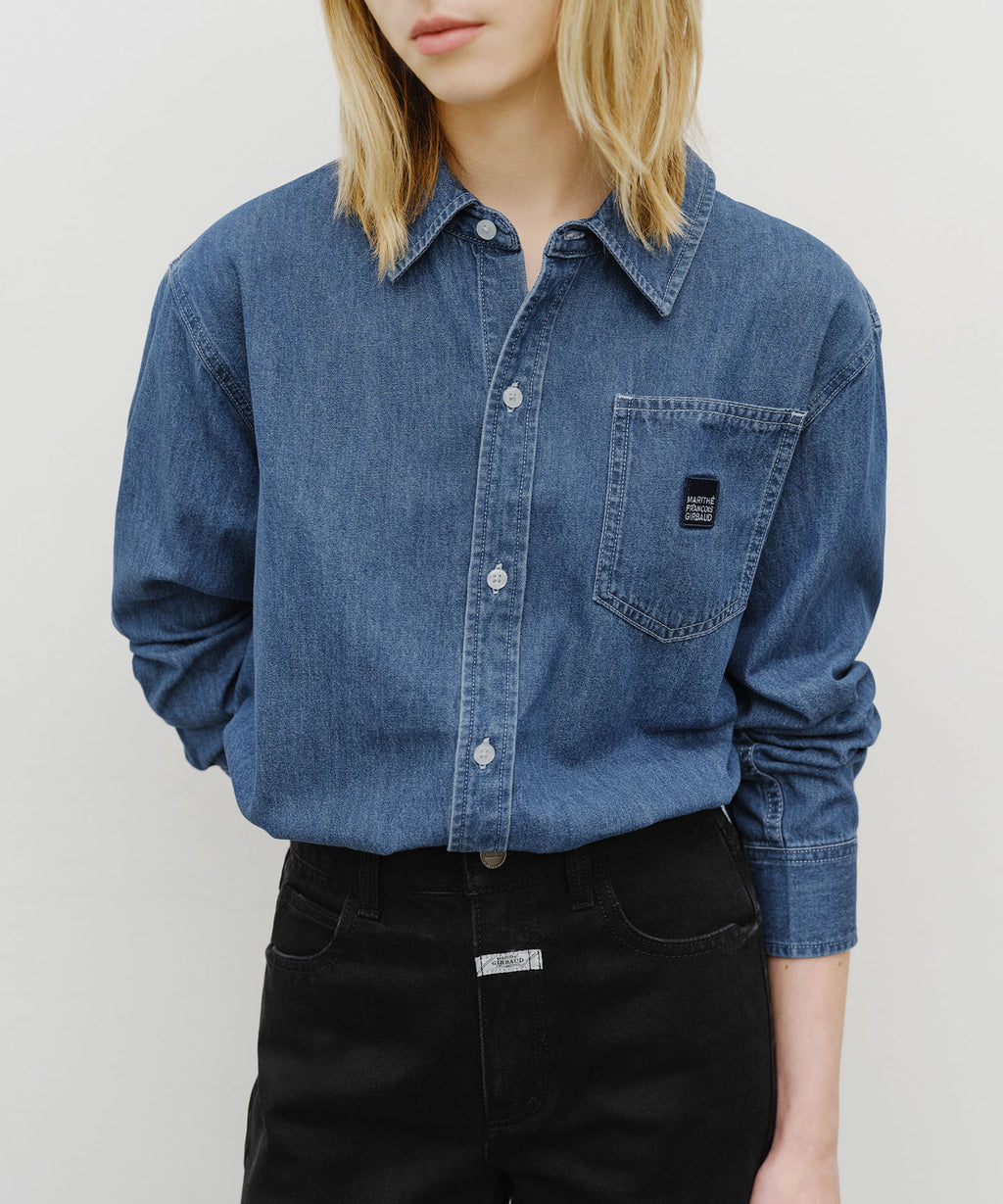 Marithe & Francois Girbaud - Logo Denim Shirt (Blue) product image 4 | TRAB K-Fashion Australia