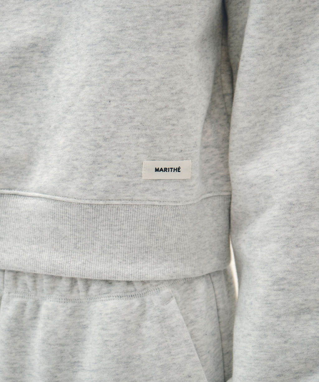 Marithe & Francois Girbaud - Basic Crop Sweatshirt (Light Heather Gray) product image 4 | TRAB K-Fashion Australia