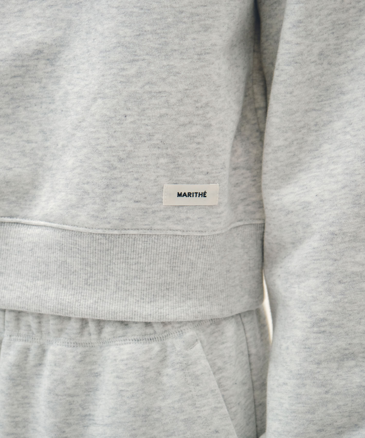 Marithe & Francois Girbaud - Basic Crop Sweatshirt (Light Heather Gray) product image 4 | TRAB K-Fashion Australia