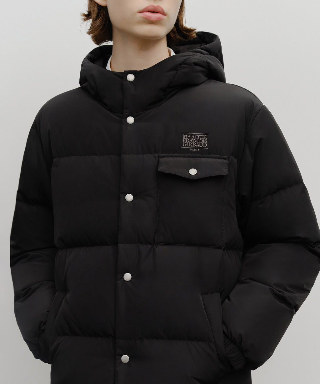 Marithe & Francois Girbaud - Hooded Chest Pocket Down Jacket (Black) product image 4 | TRAB K-Fashion Australia
